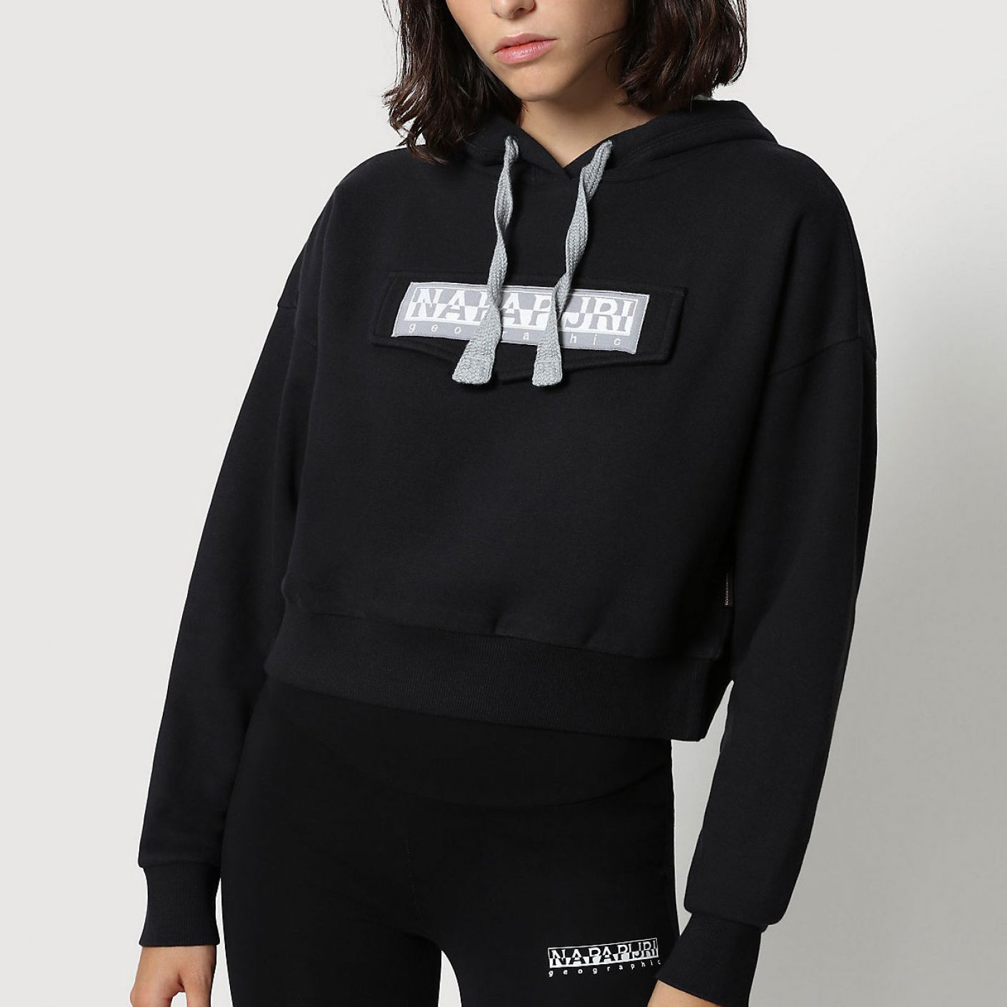 Napapijri Burgee Cropped Sweatshirt Black Women