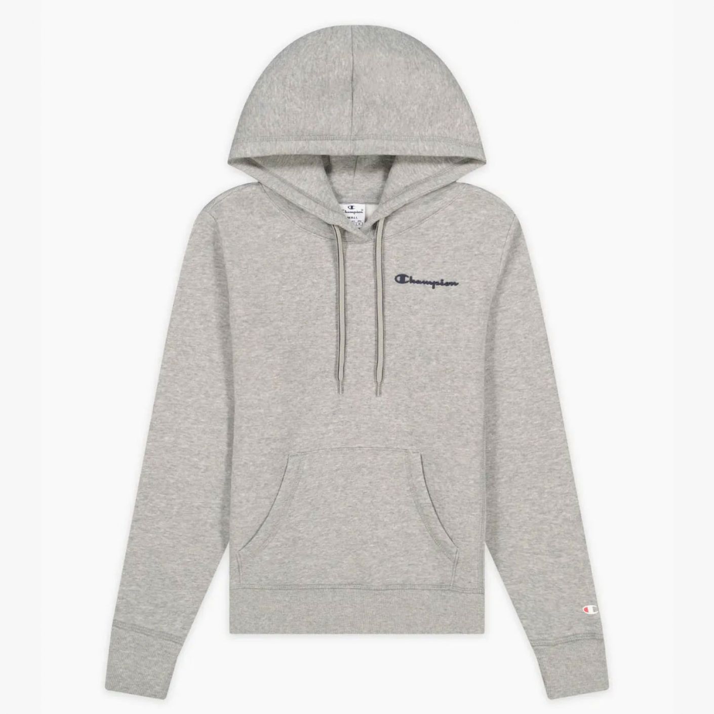 Champion Small Logo Hoodie Grey Women