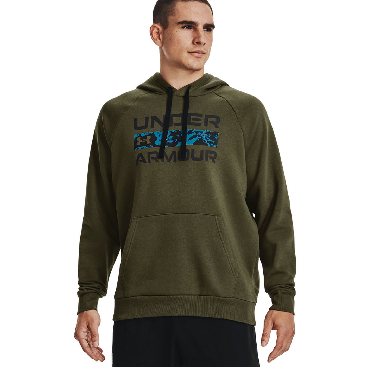 Under Armor Rival Fleece Signature Hd Military Green