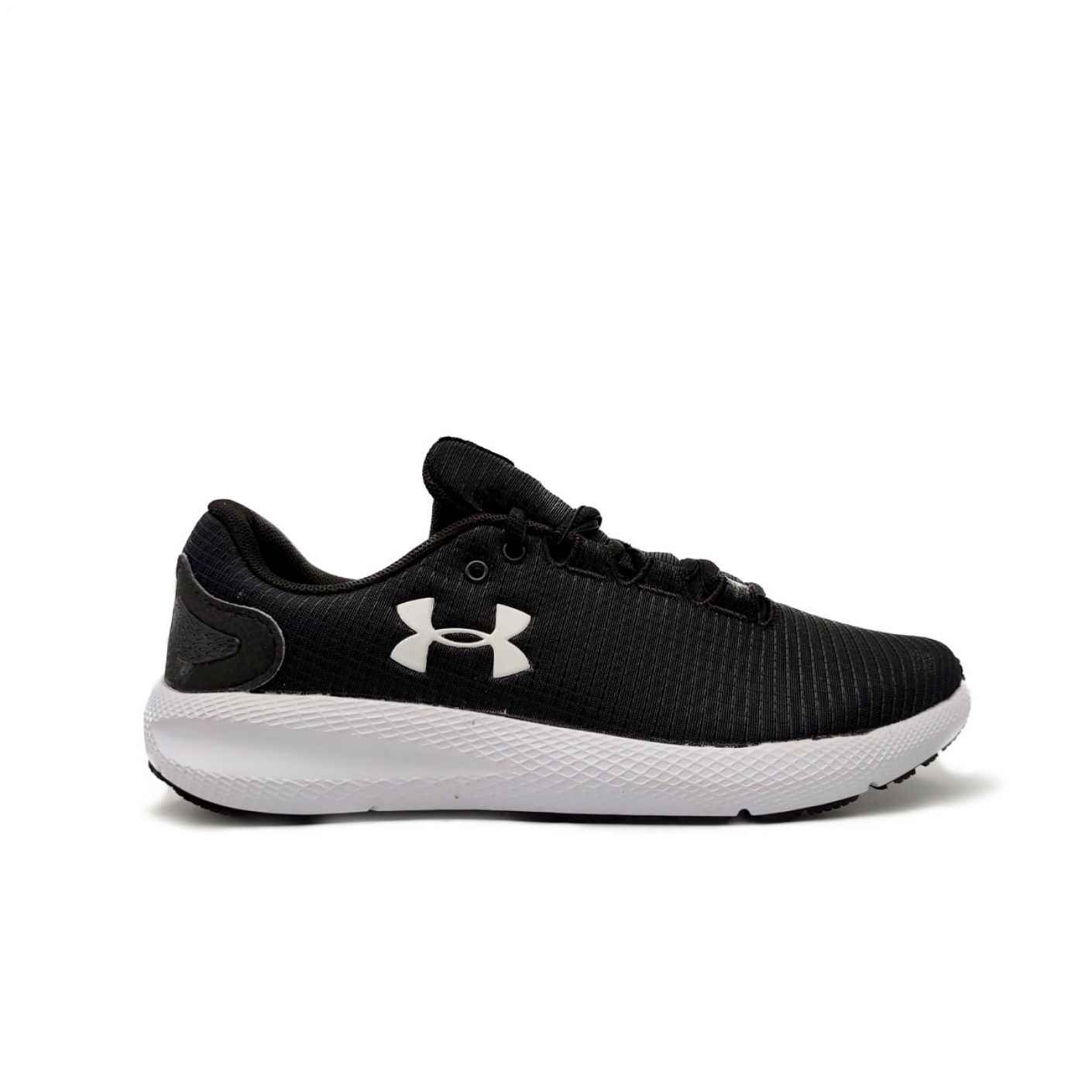 Under Armor Charged Pursuit 2 Rip Black-White for Women