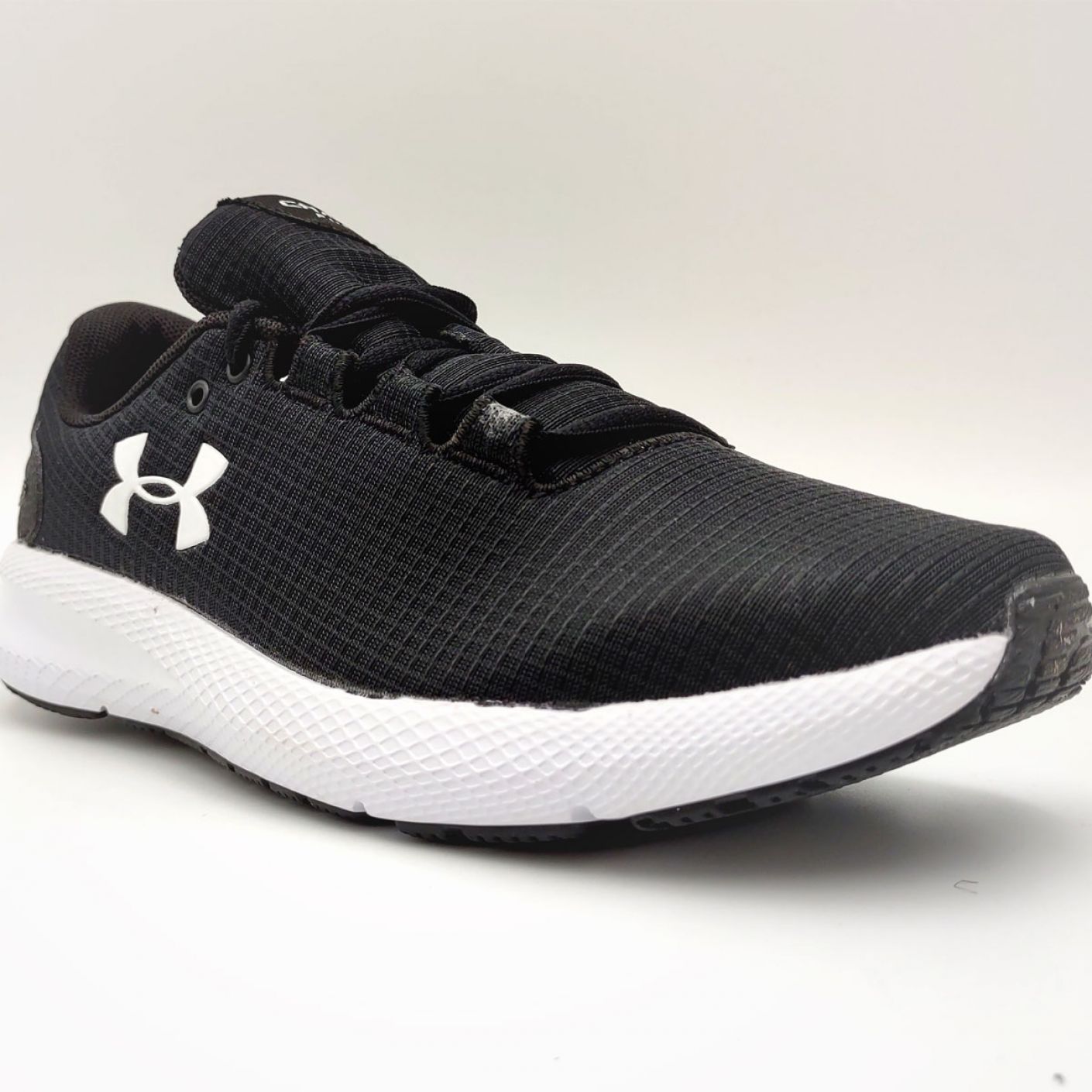 Under Armor Charged Pursuit 2 Rip Black-White for Women