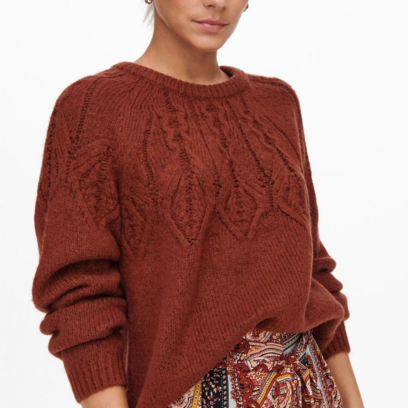 Only Onlolla Neck Pullover Roasted-Russet