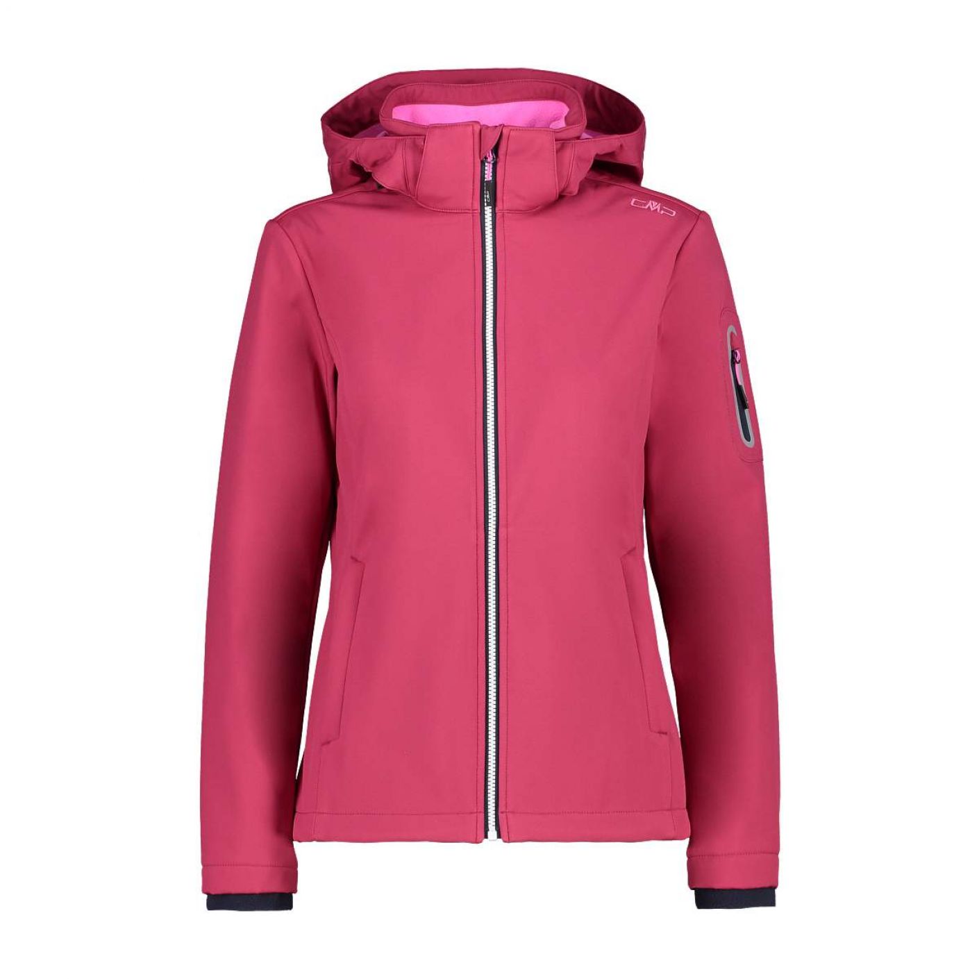 CMP Women's Softshell Jacket with Detachable Hood Sangria