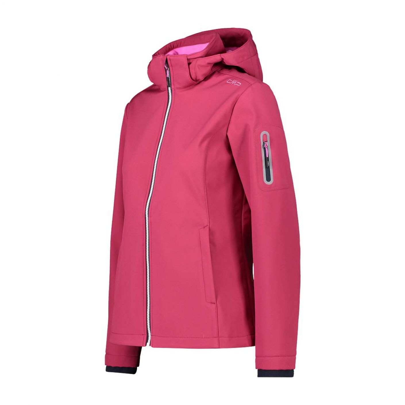 CMP Women's Softshell Jacket with Detachable Hood Sangria