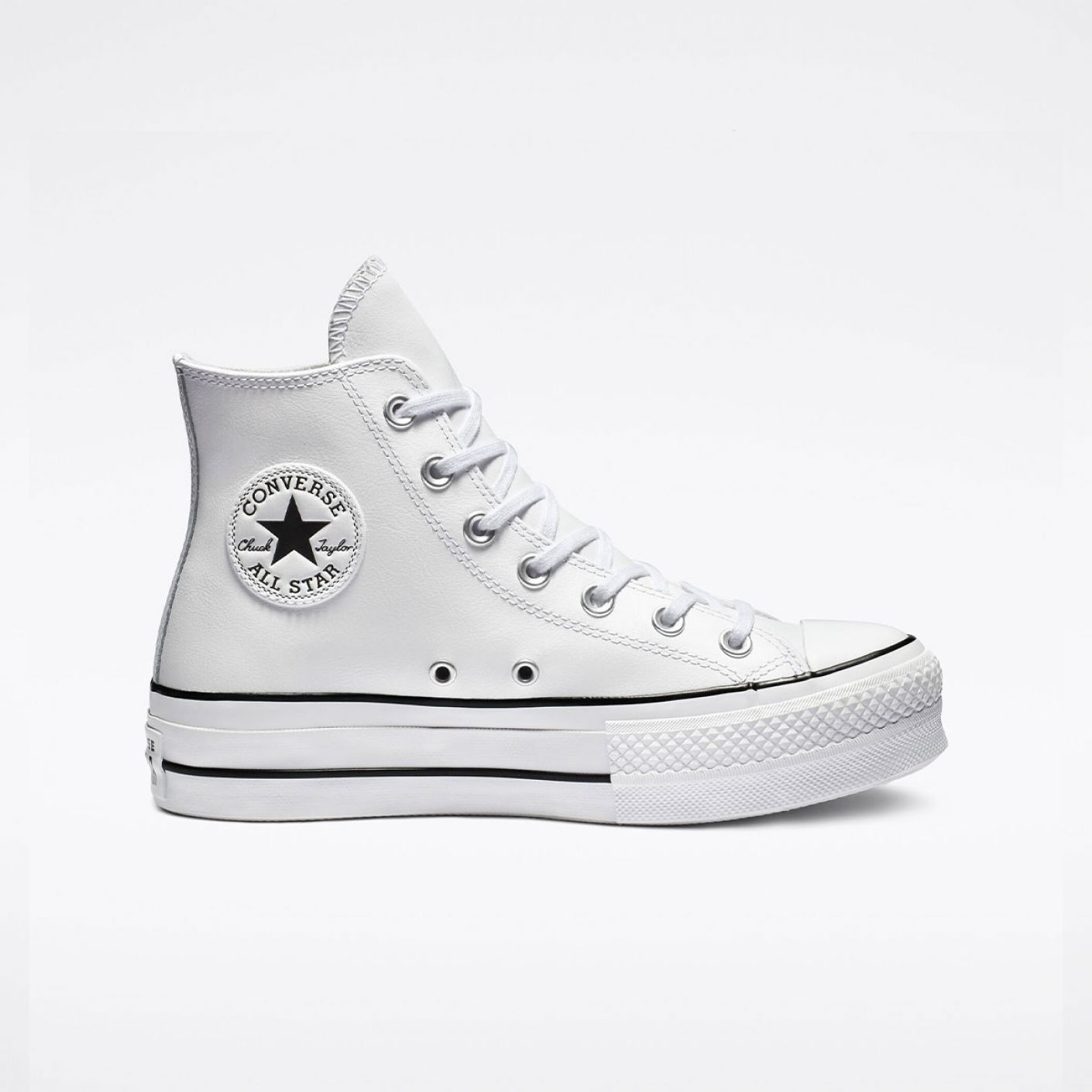 Converse Chuck Taylor All Star Lift Platform in White Leather