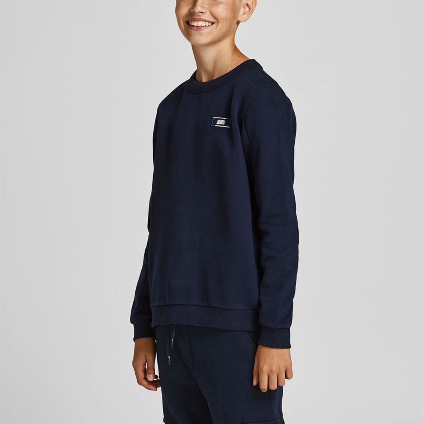 Jack & Jones Felpa in Tessuto Loopback Blu da Bambino