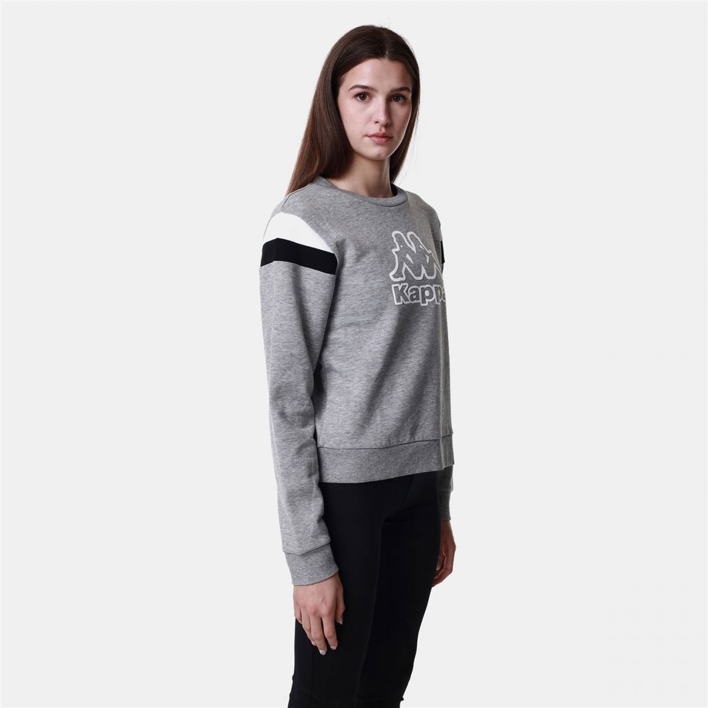 Felpa kappa donna grigio on sale