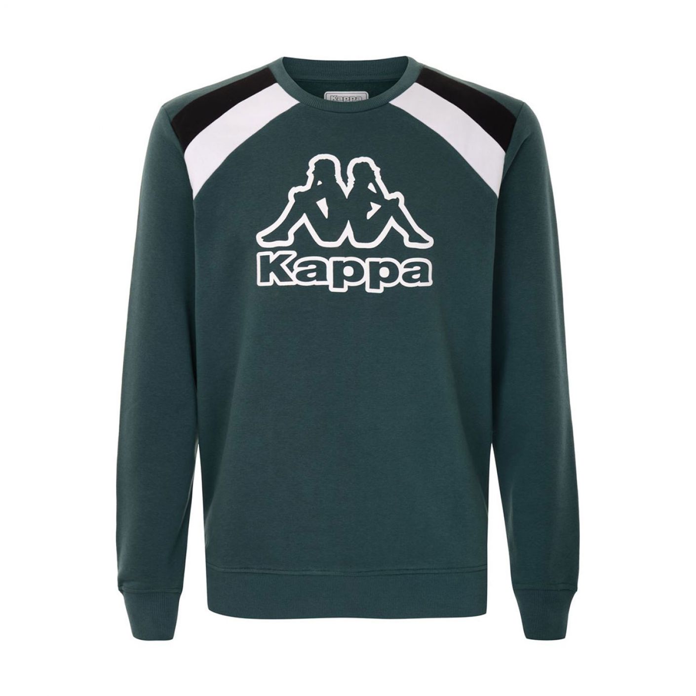 Kappa Felpa Logo Cury Green Forest da Uomo
