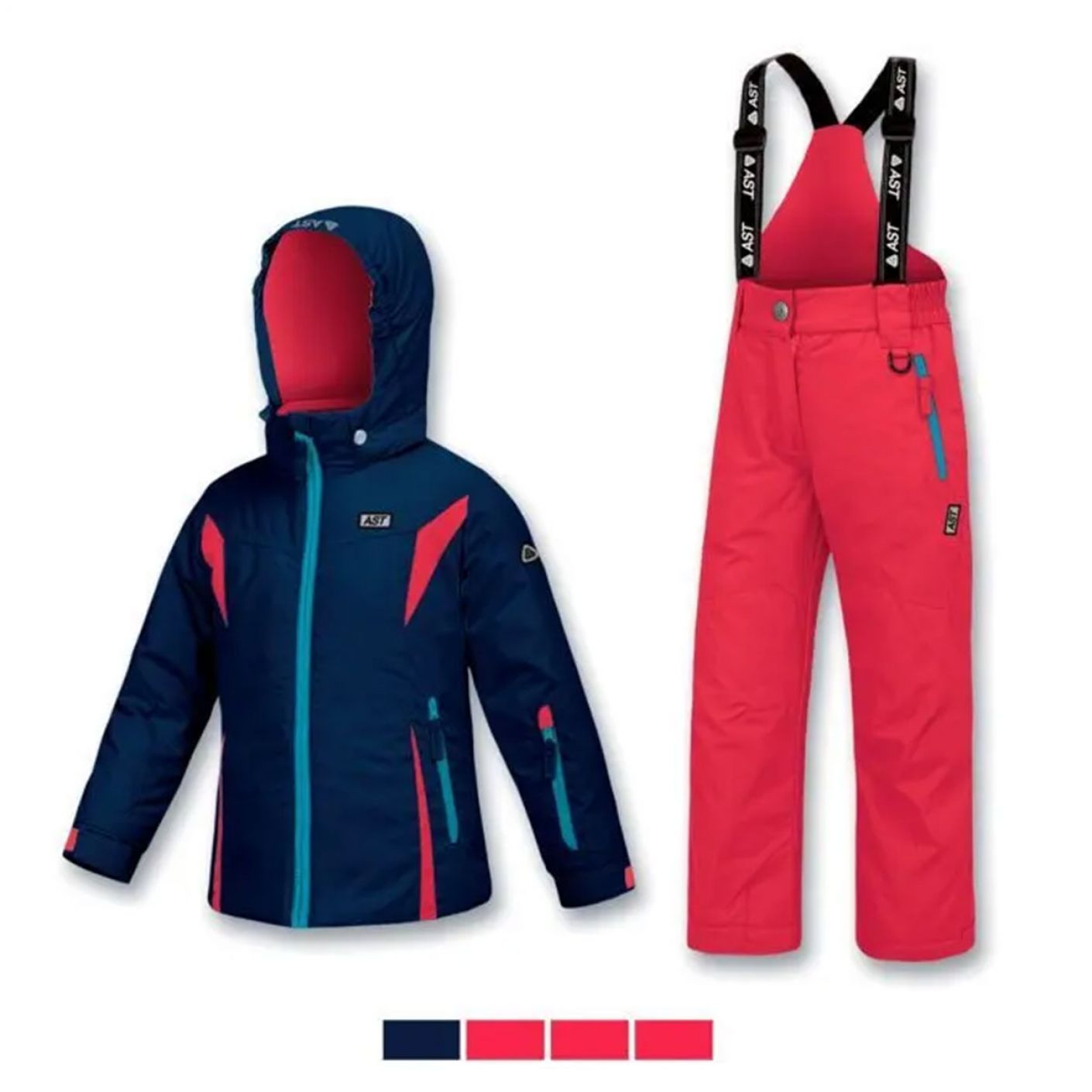 Astrolabio Blue-Pink Ski Suit for Girls