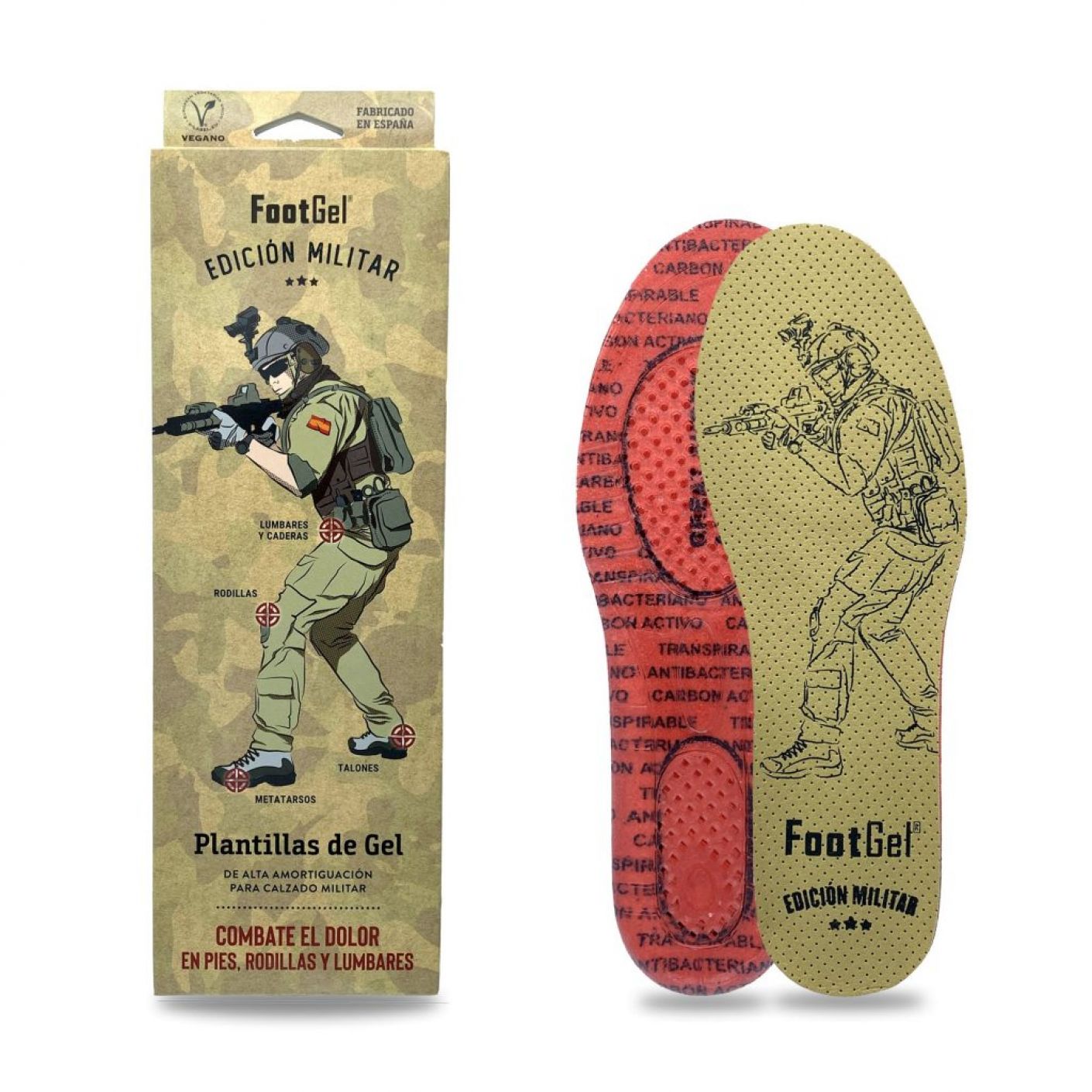 Footgel Military Gel-Einlegesohle