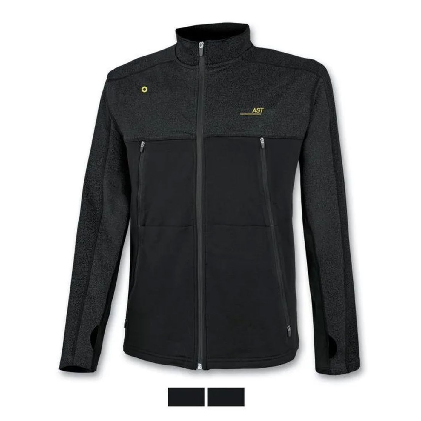 Astrolabio Men's Running Full Zip Black Shirt