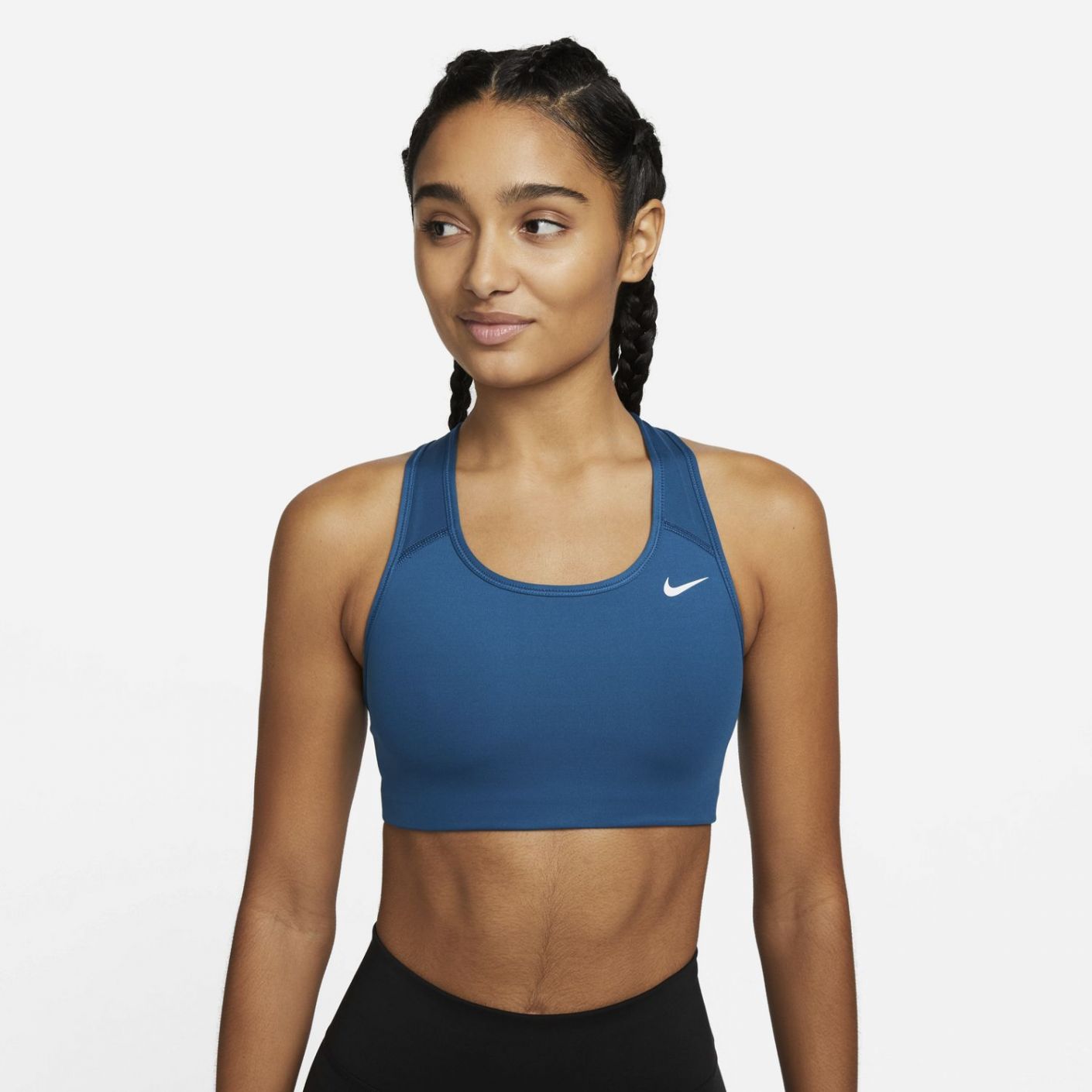 Nike Top Swoosh Medium Support Bra Blu