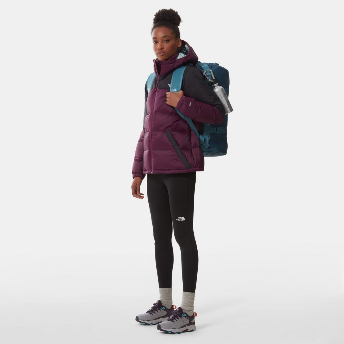 The North Face Women's Diablo Pamplona Purple Hooded Down Jacket