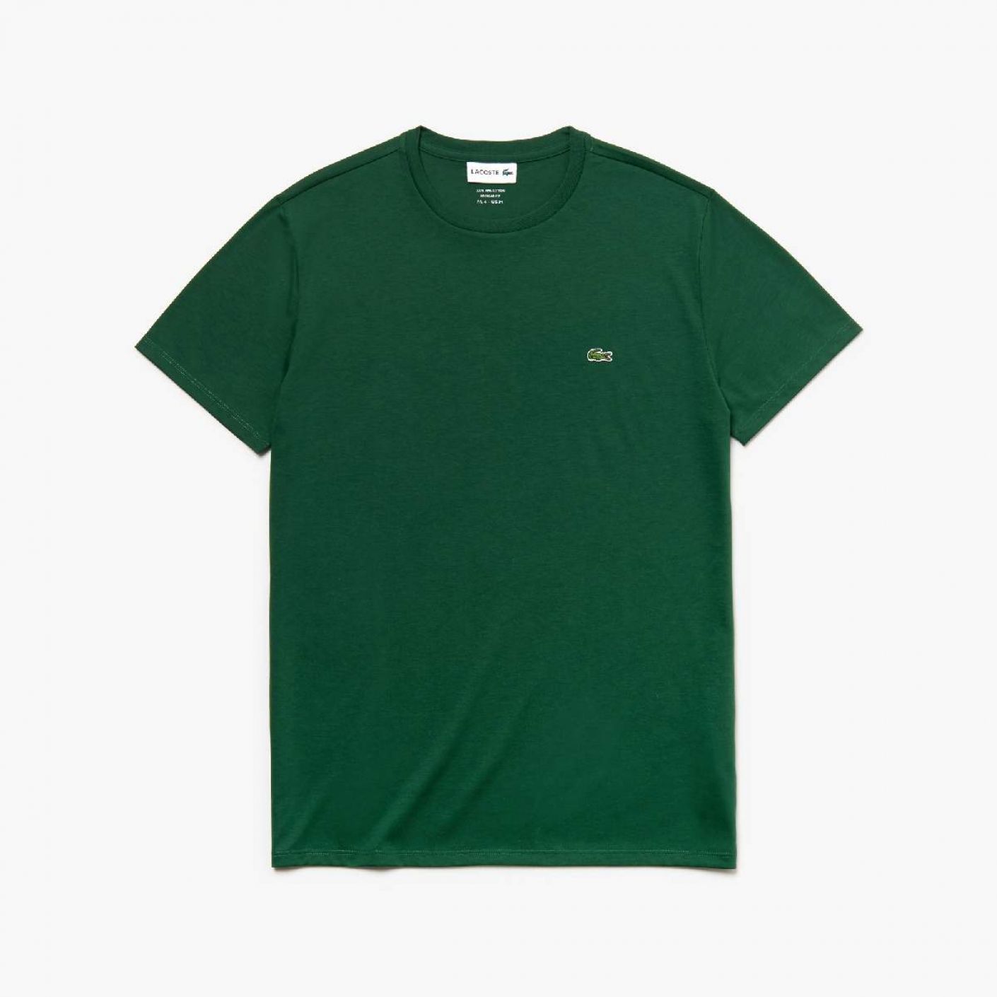 Lacoste – T-Shirt mit Rundhalsausschnitt aus Pima-Baumwolle in Grün