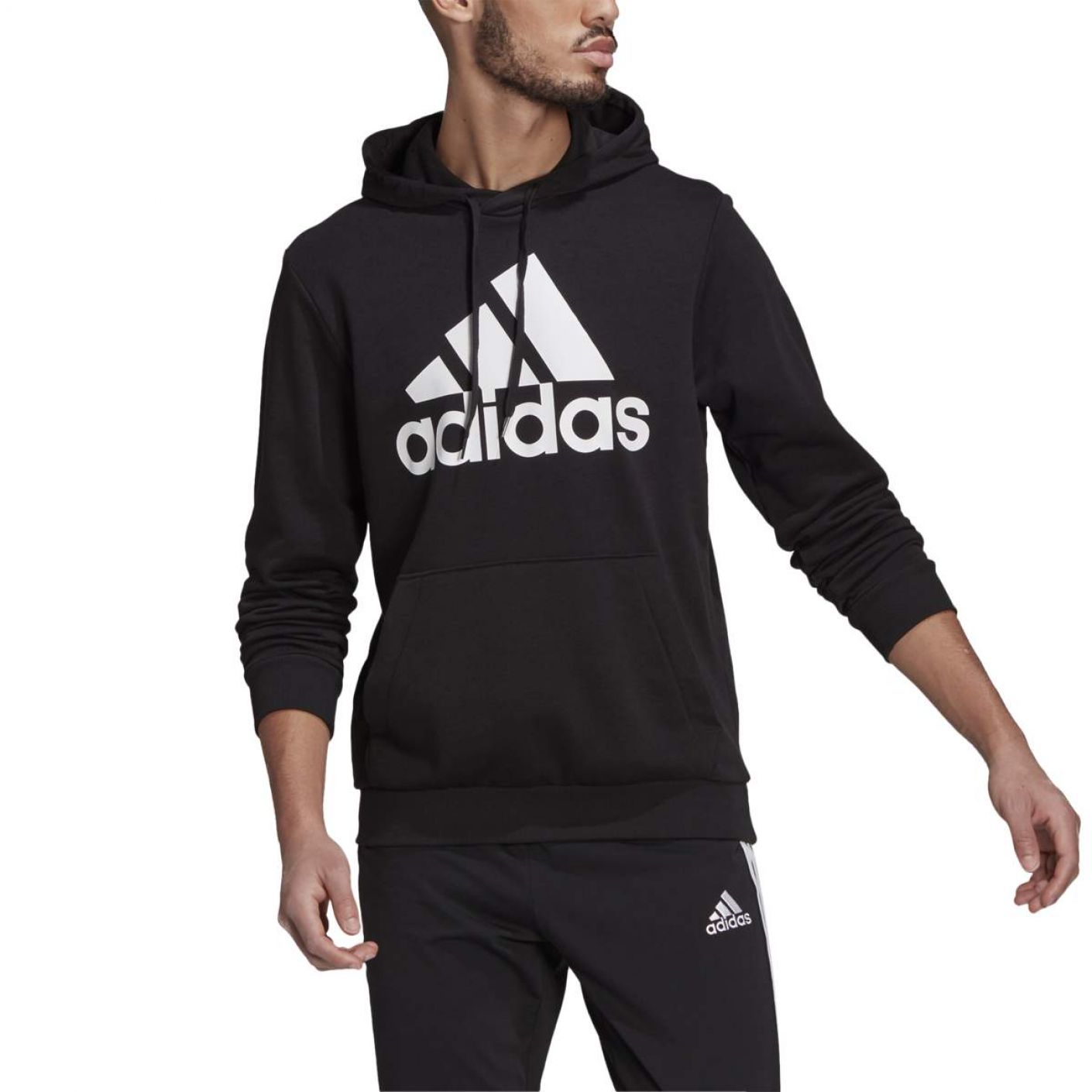 Adidas Essentials Big Logo Hoodie Black Men