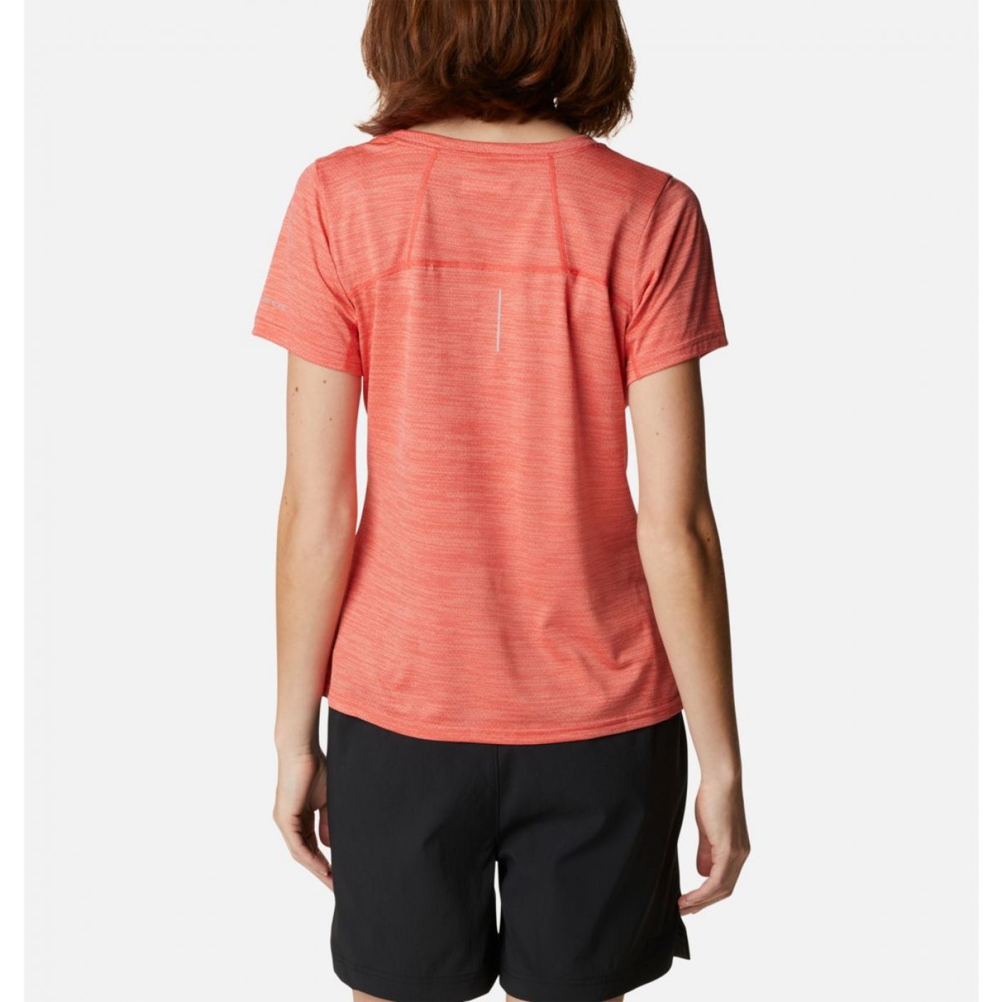 Columbia Alpine Chill Zero Short Sleeve Tee Red Hibiscus Heather Women