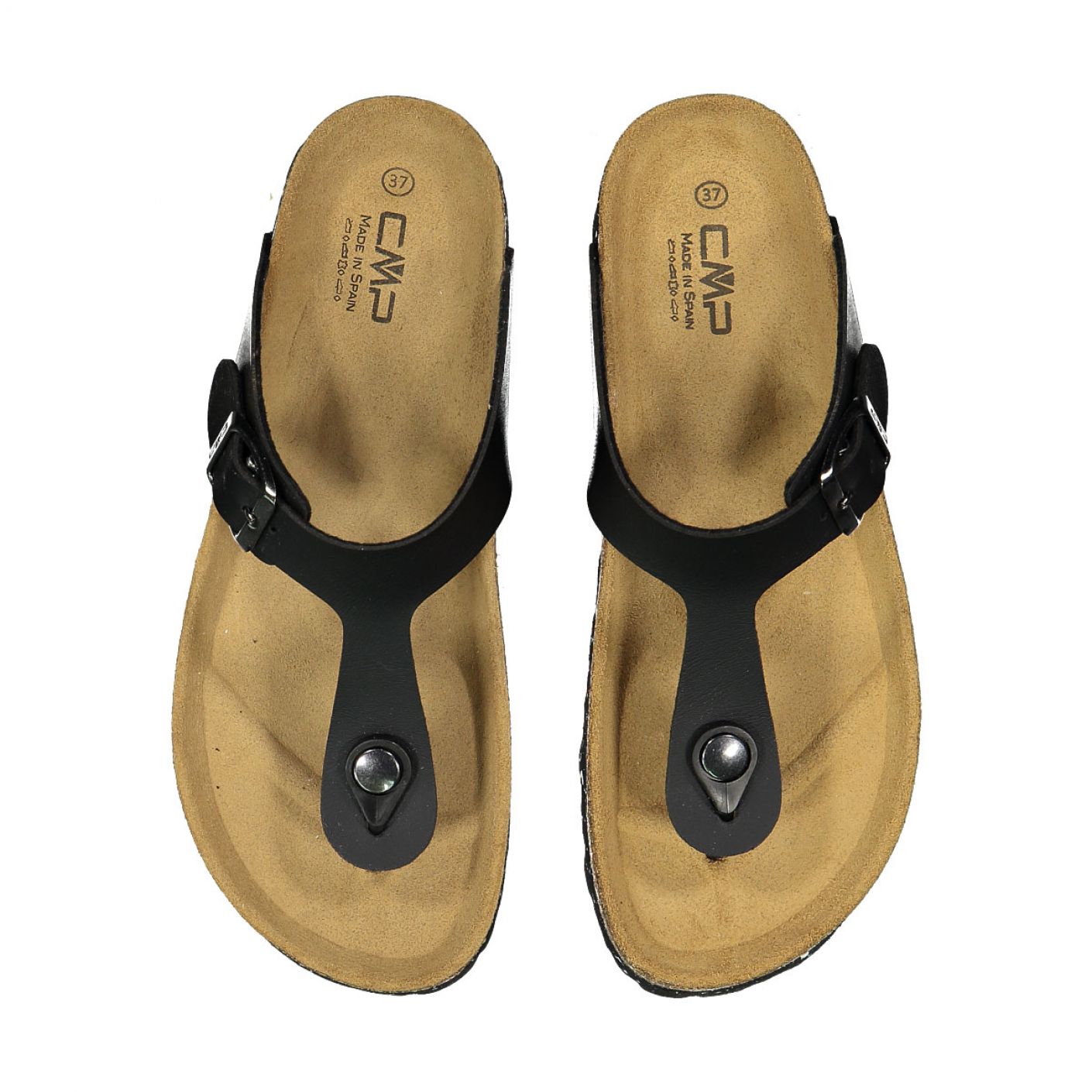 CMP Eco Mymosa Black Flip Flops for Women