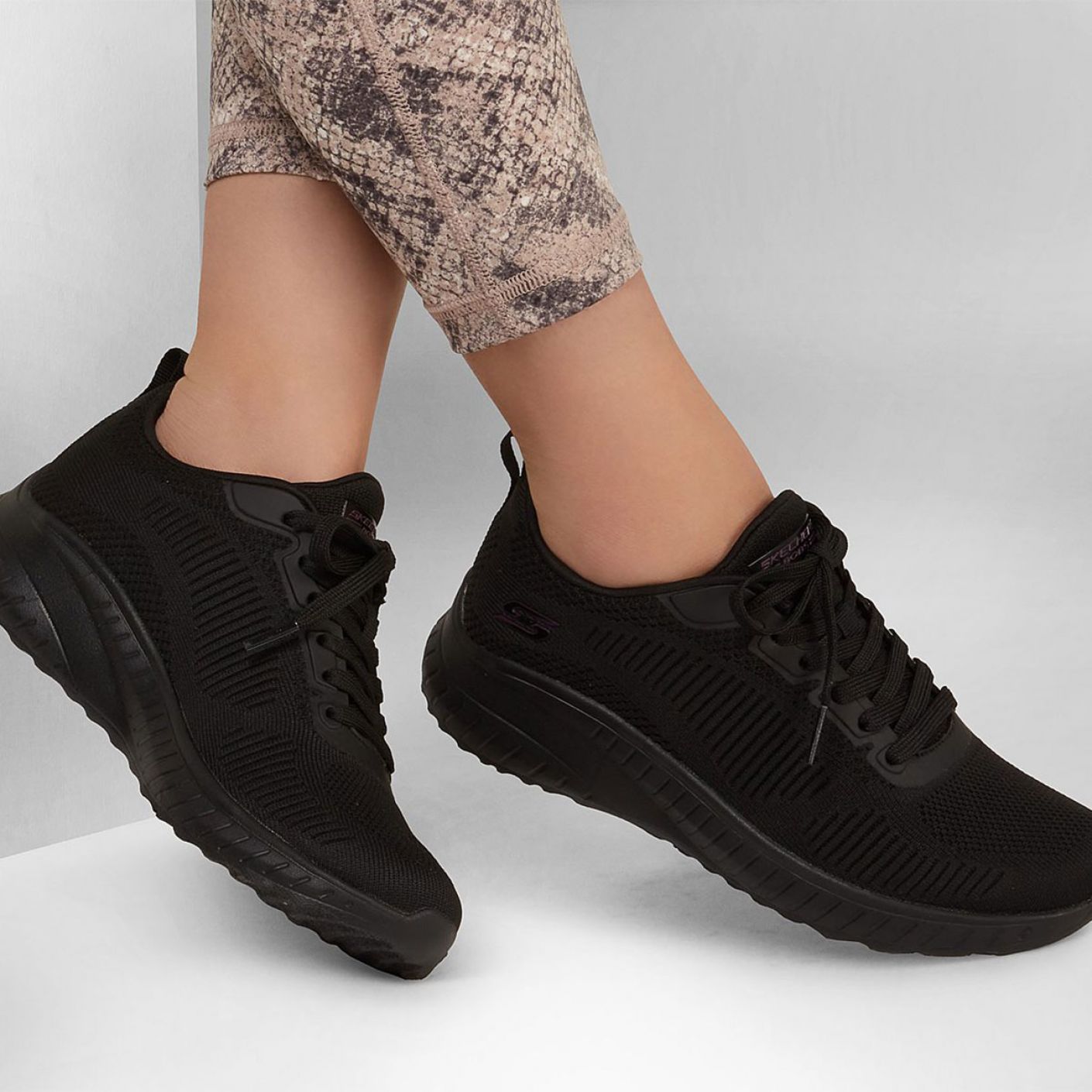 Skechers Bobs Squad Chaos Schwarz für Damen