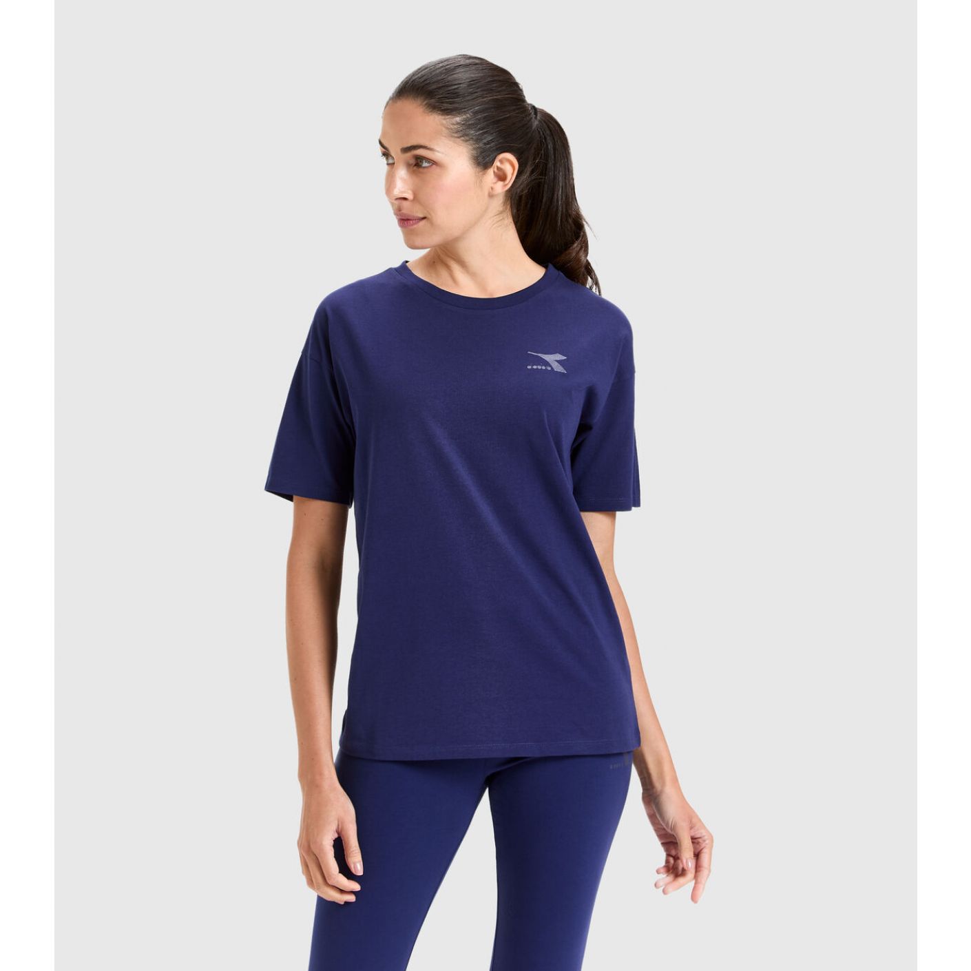 Diadora T-Shirt Chromia Blu da Donna