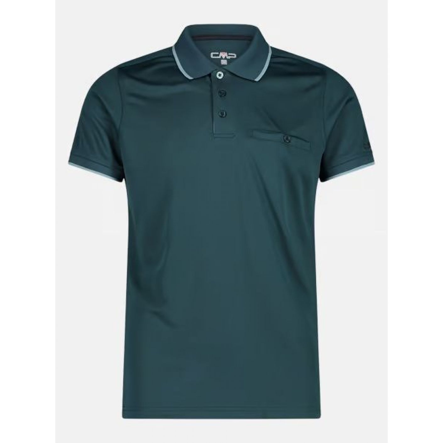 CMP Polo Short Sleeve Petrol/Light Blue for Men-60