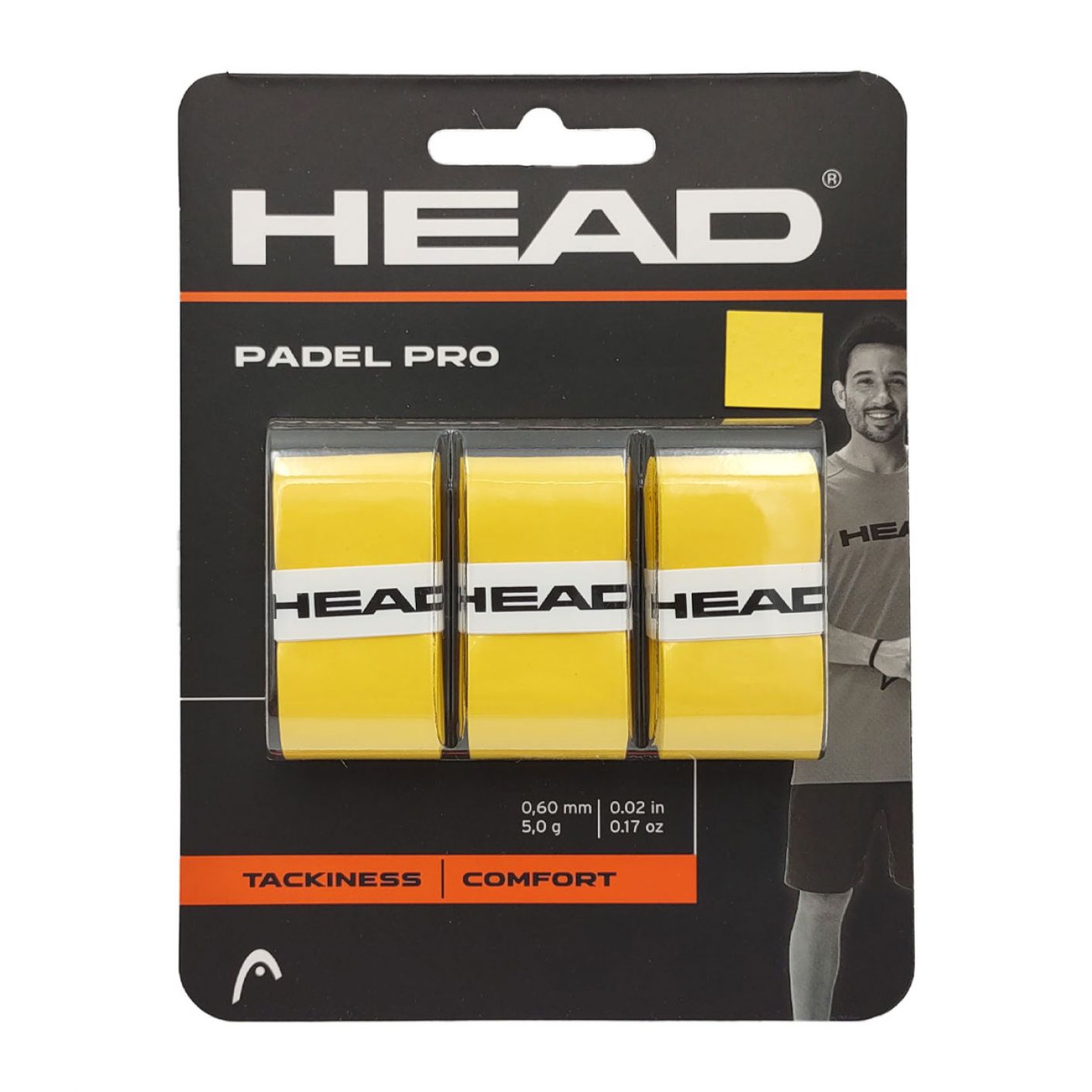 Head Overgrip Padel Pro 3ppk Giallo