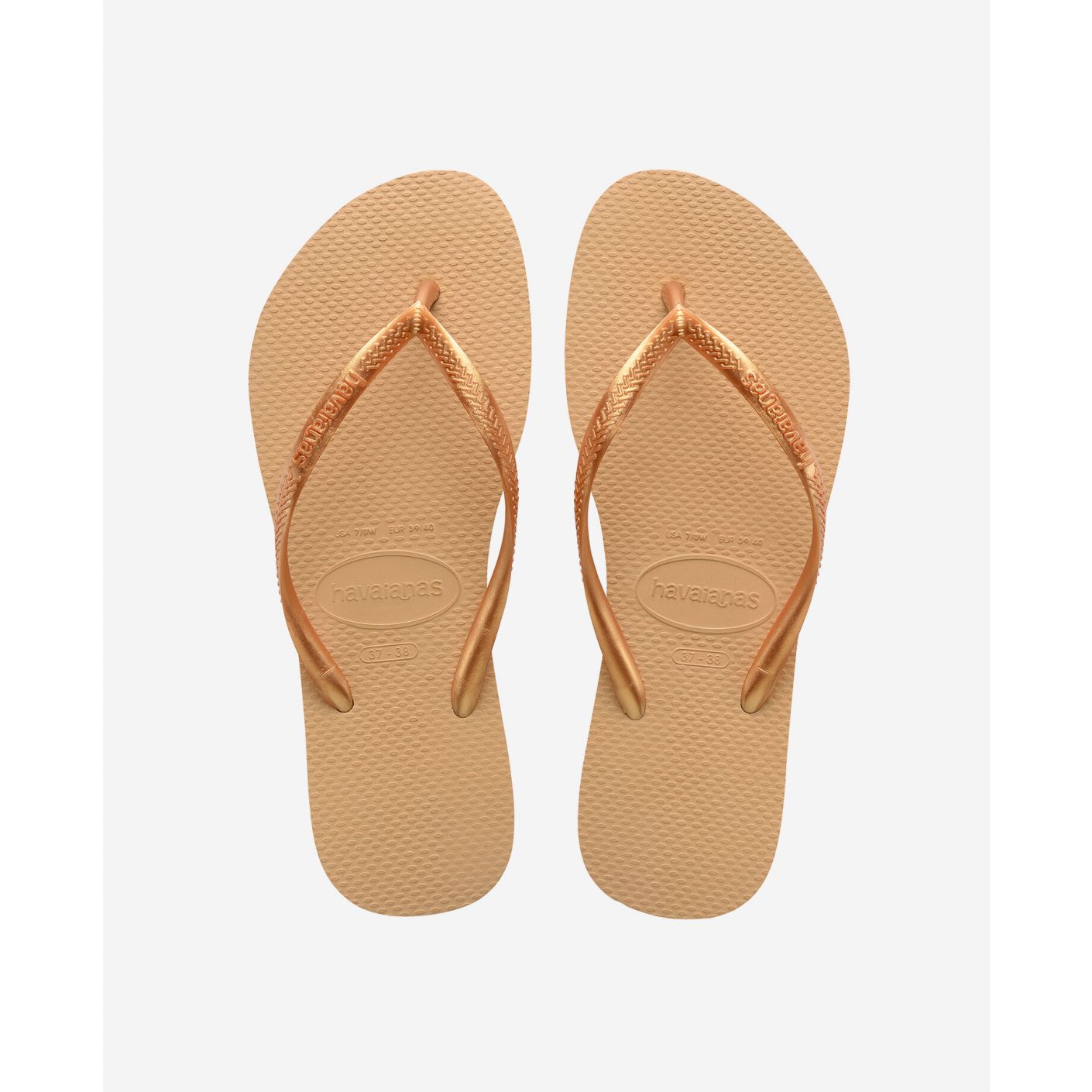 Havaianas Slim Gold Flip Flops for Women