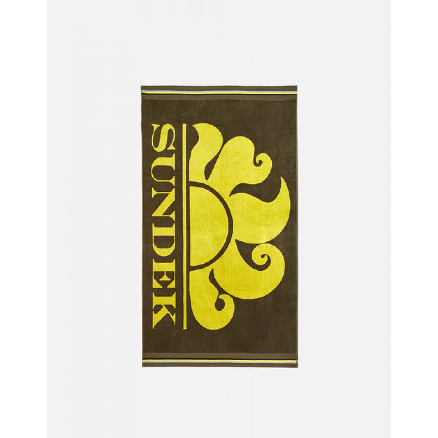 Sundek New Classic Jacquard Beach Towel with Dark Green Logo