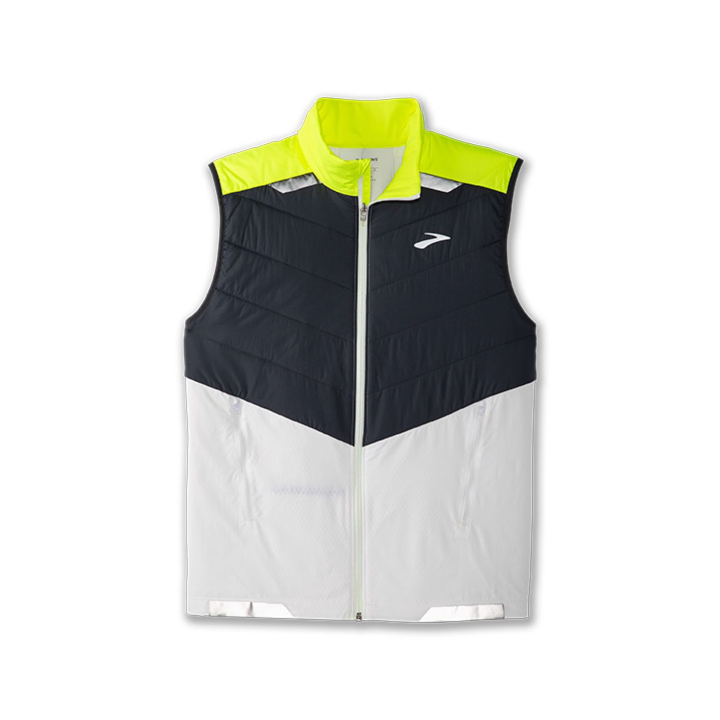 Brooks Run Visible Insulated Vest White/Asphalt/Nightlife