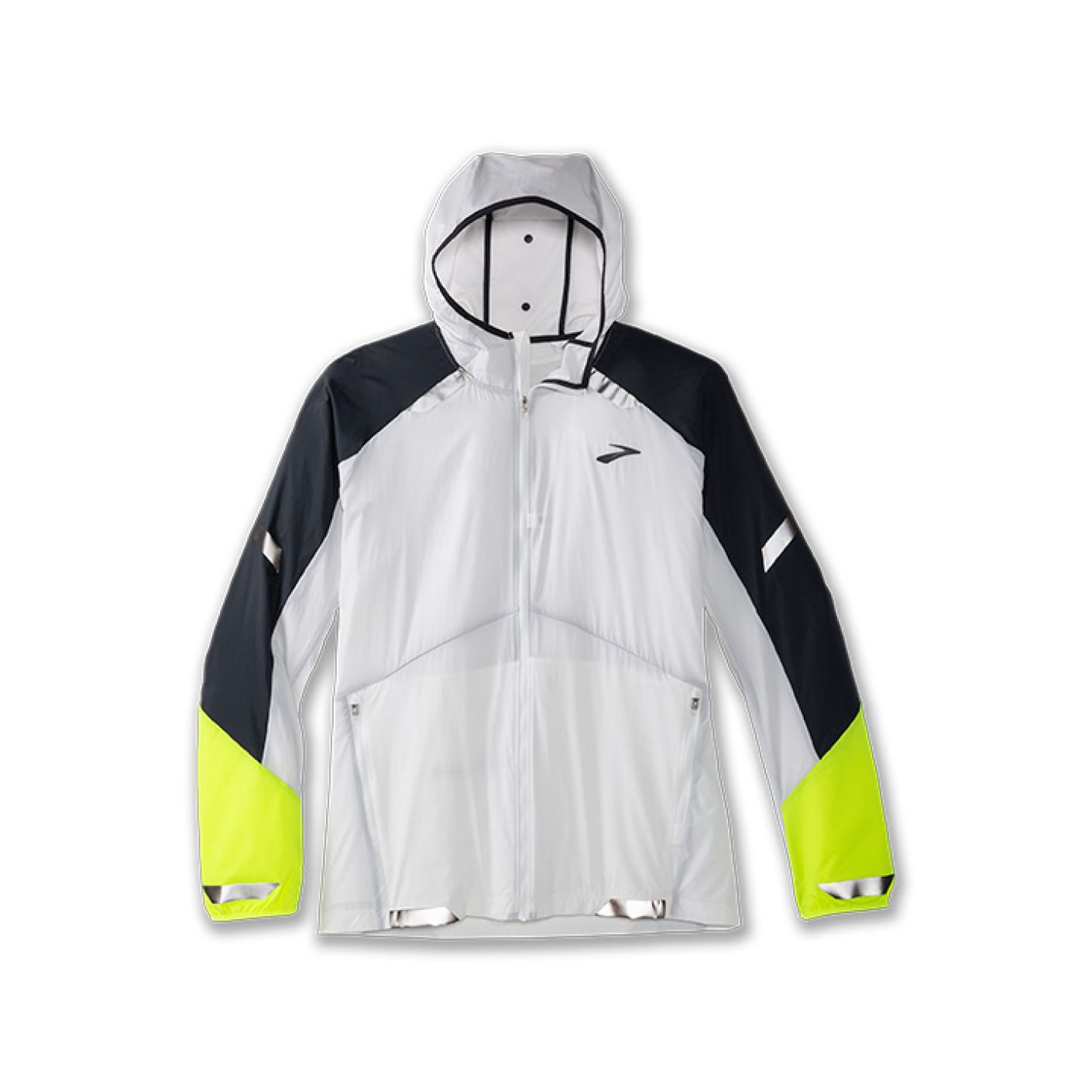 Brooks Run Visible Convertible Jacket White/Asphalt/Nightlife