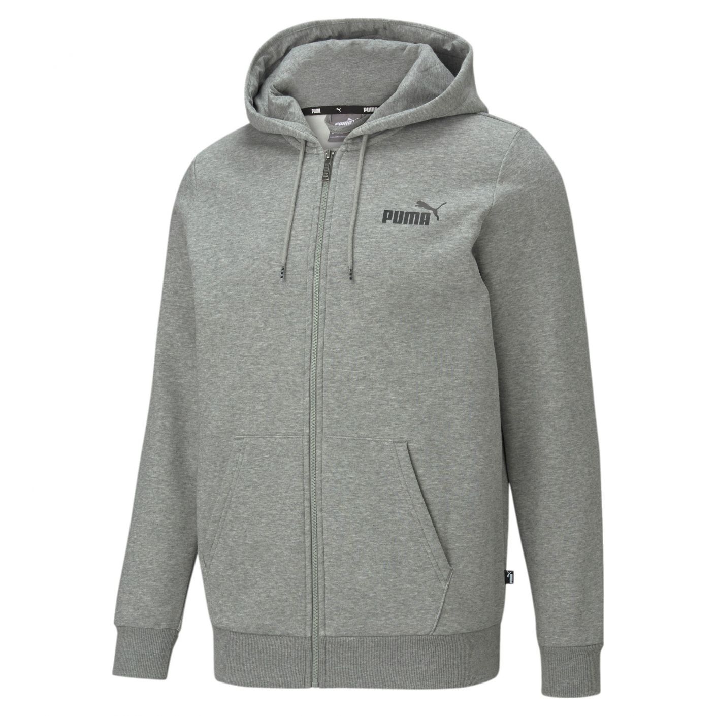 Puma Essential Small Logo Full Zip Hoodie Grey