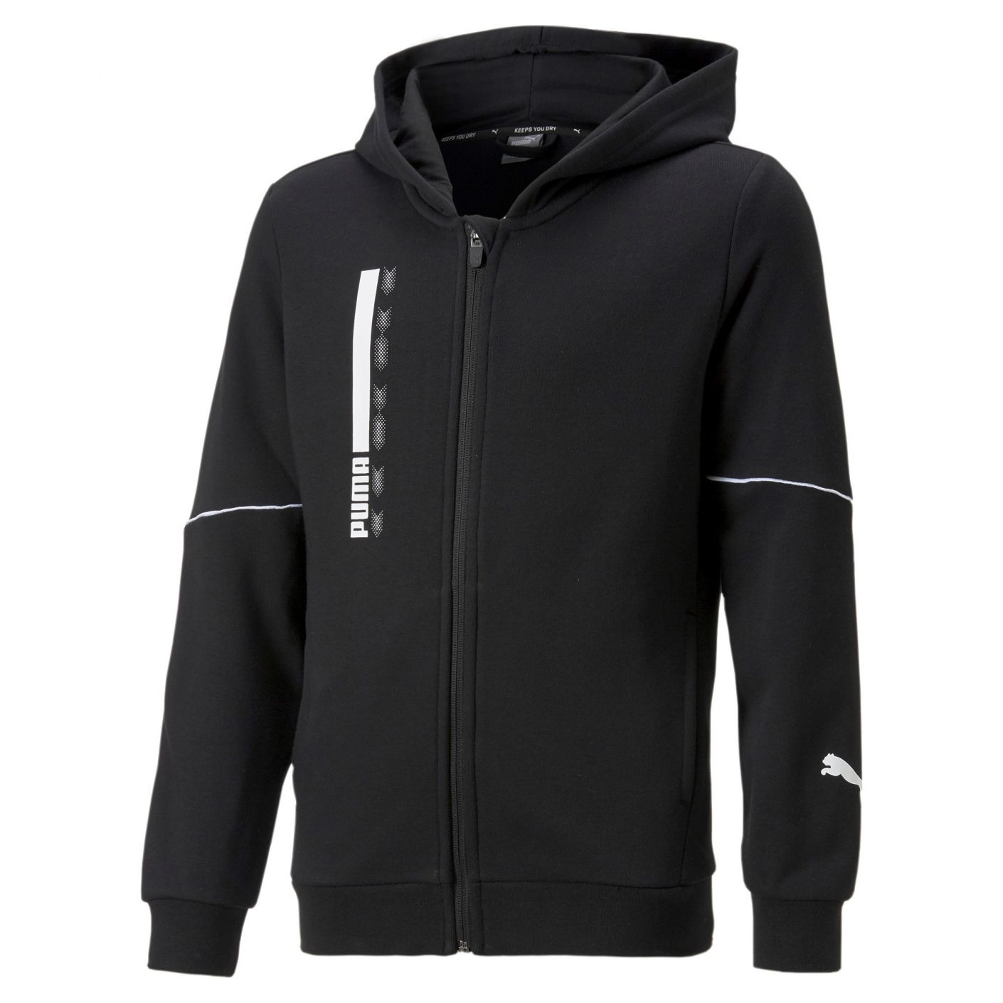 Puma Active Sports Full-Zip Hoodie Black for Kids