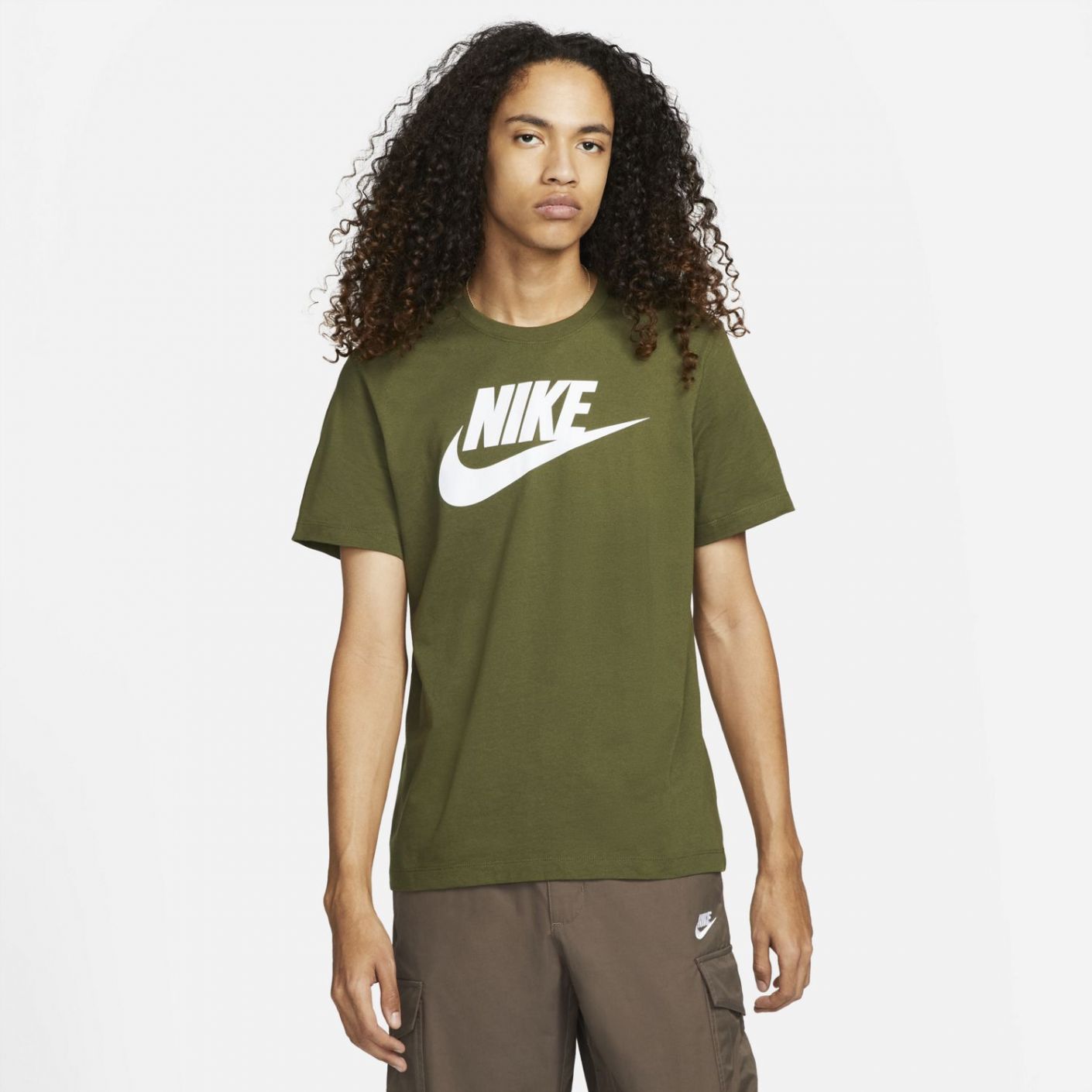 Nike T-Shirt Club Tee Verde da Uomo