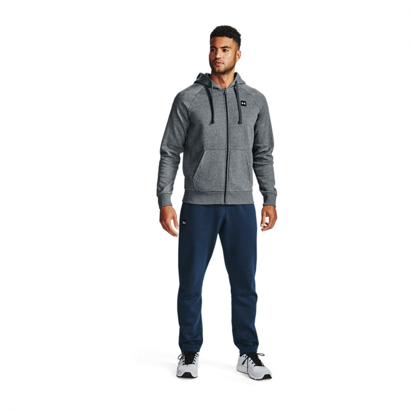 Under Armor Full Zip Rival Fleece Hoodie Gray