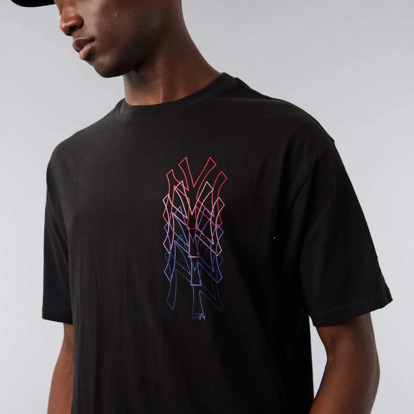 New Era Mlb T-Shirt Oversize New York Yankees Stack Logo Nera
