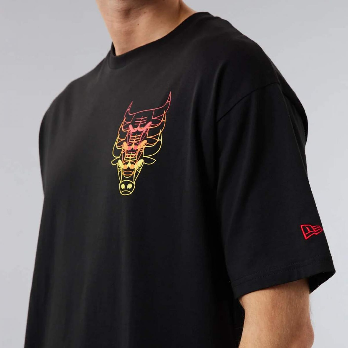New Era T-Shirt Chicago Bulls NBA Stacked Nera
