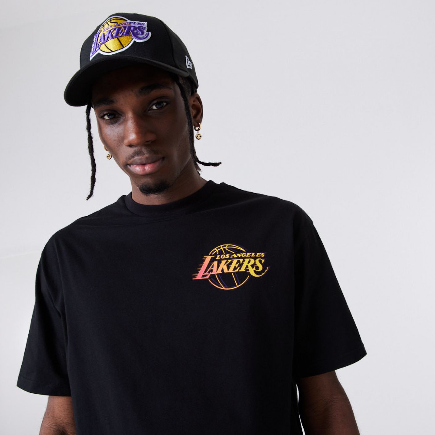 New Era T-Shirt LA Lakers NBA Neon Fade Nera