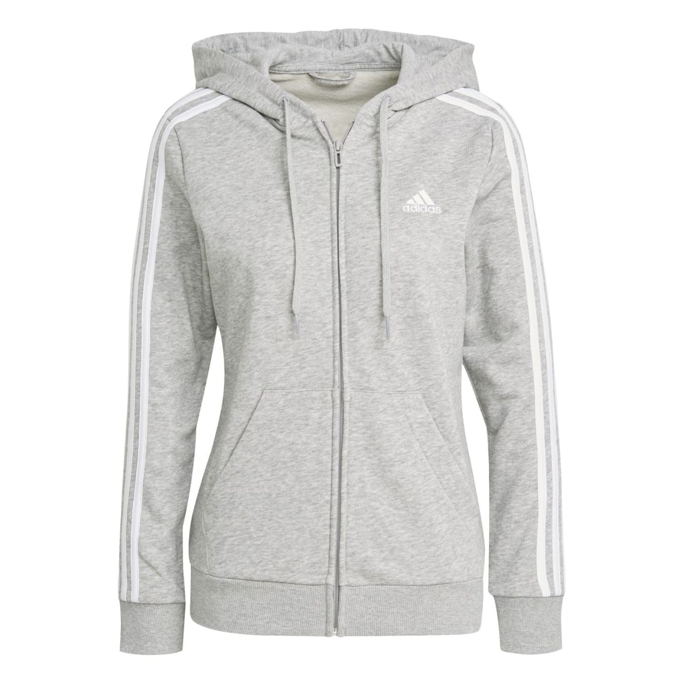 Adidas W 3S Ft Fz Hd Medium Gray Heather