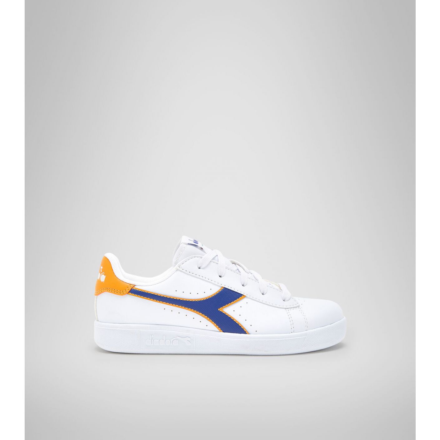 Diadora Game P GS White/Blue/Arancio da Bambino