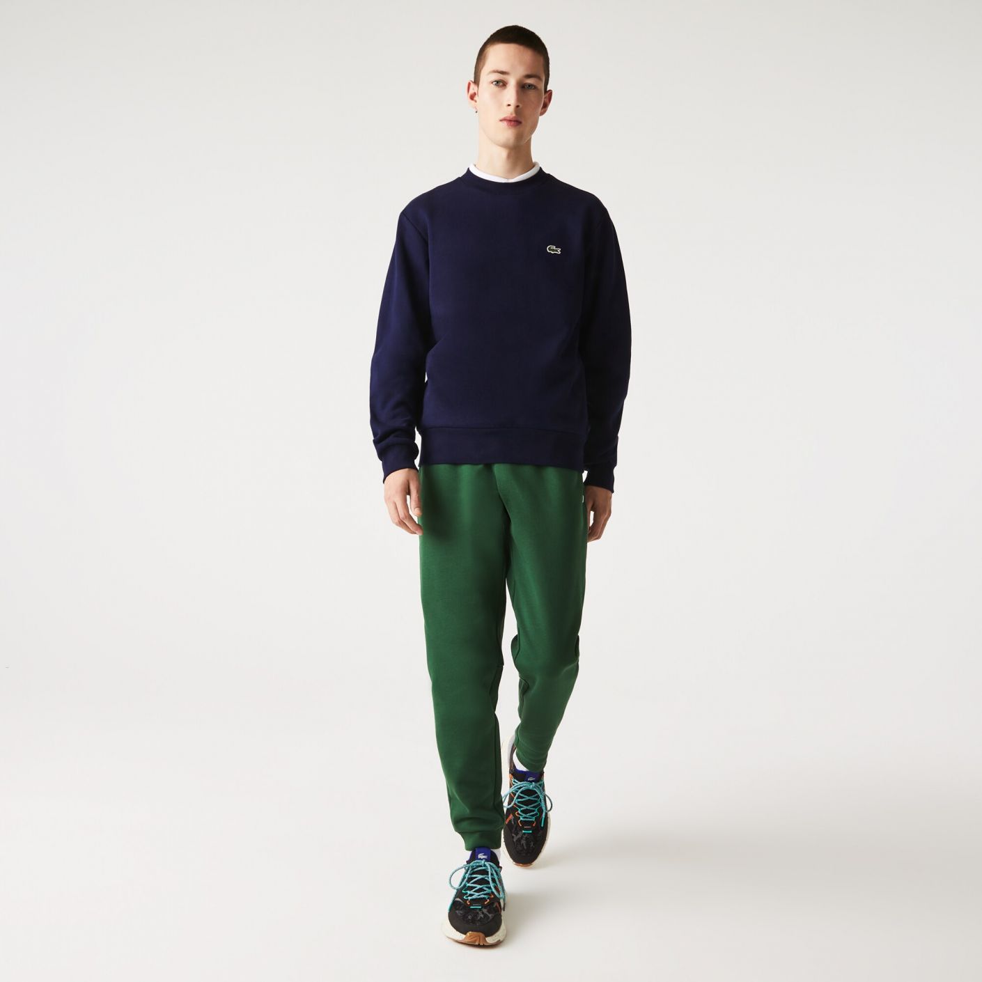 Lacoste Men's Organic Brushed Cotton Sweatshirt Blue