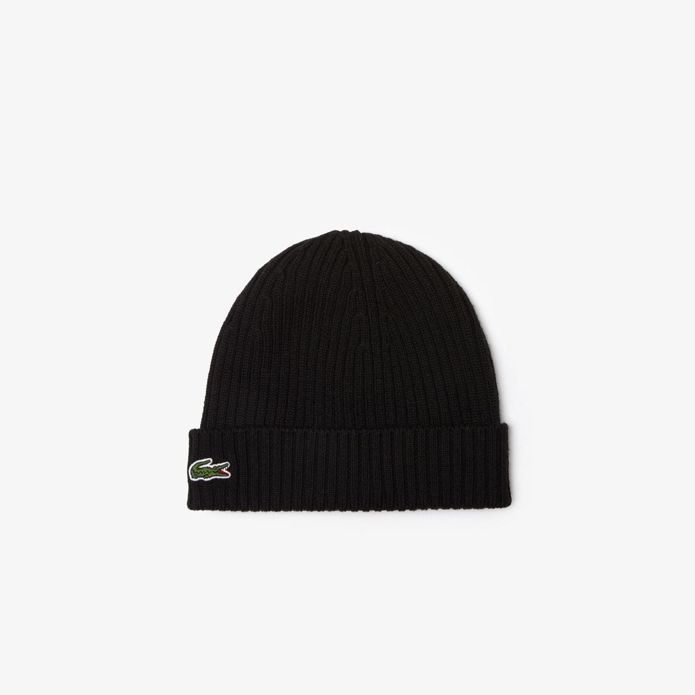 Lacoste Black Wool Cap