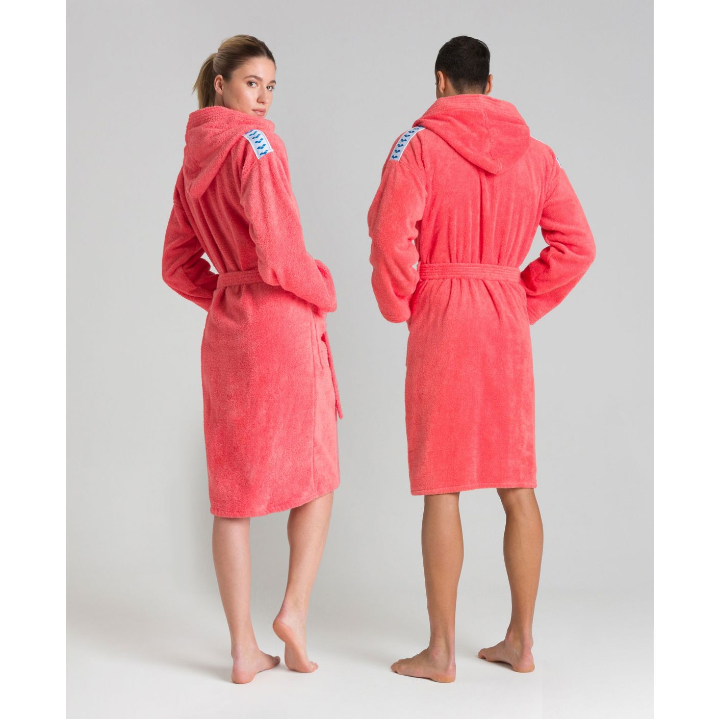 Arena Core Soft Bademantel Blassrosa/Weiß