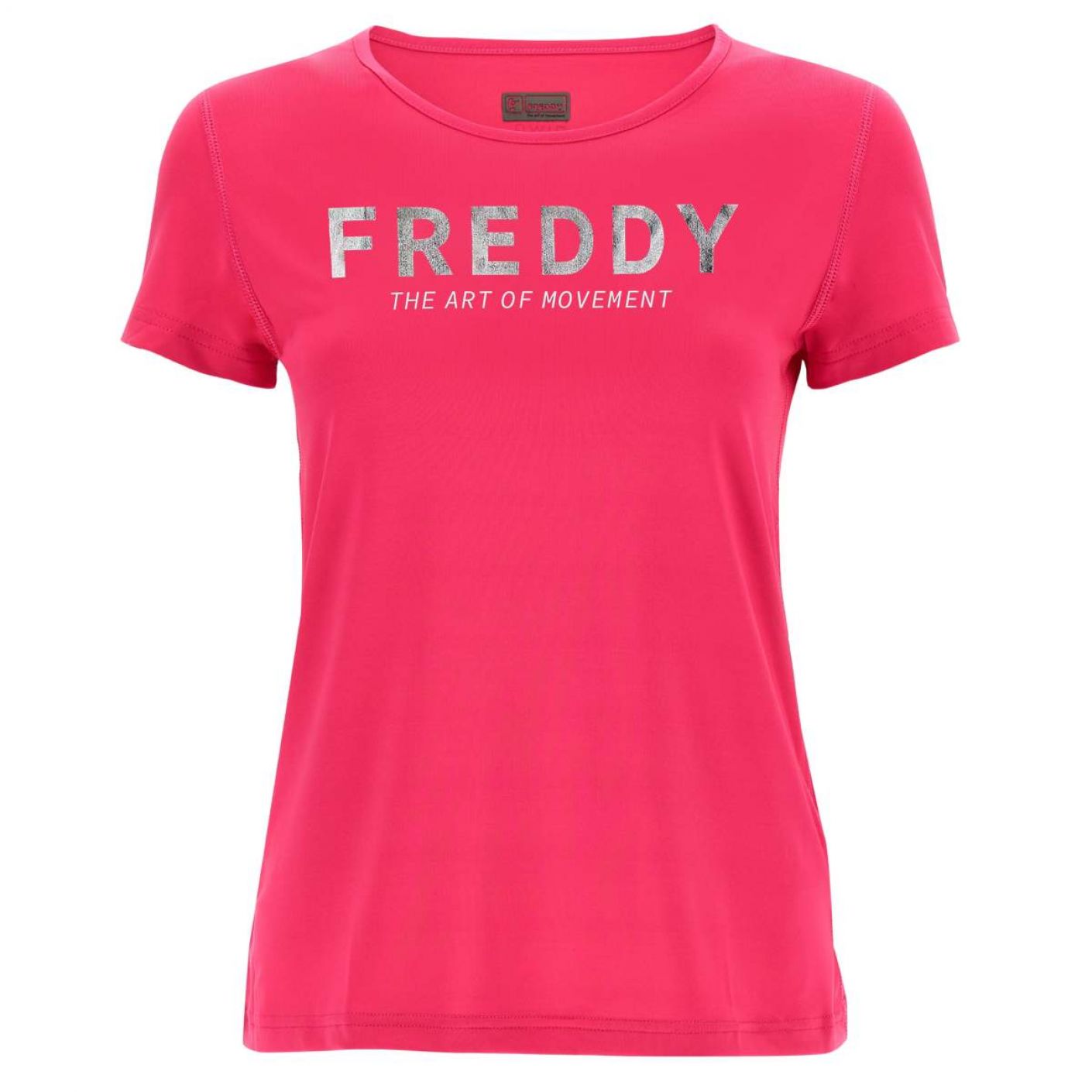 Freddy T-shirt in tessuto tecnico traspirante riciclato con stampa Fuchsia