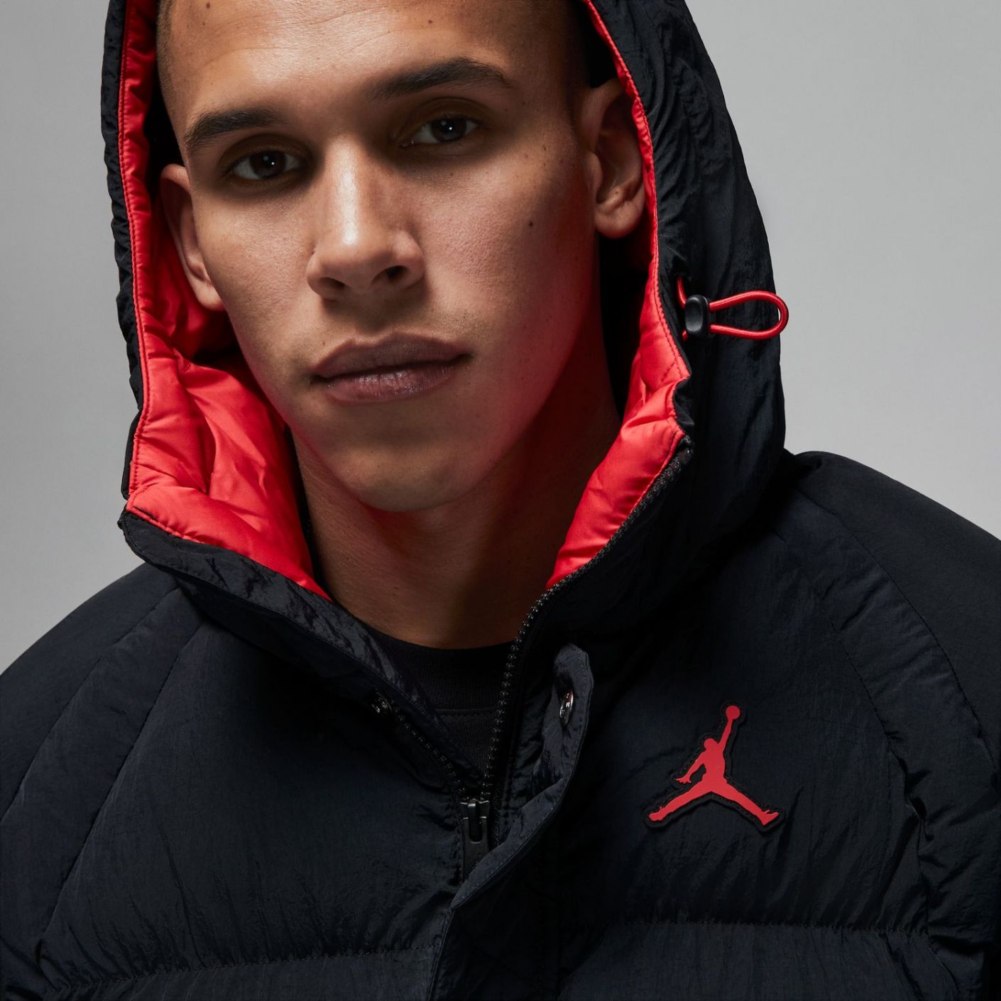 Jordan Jacket Puffer Essential Uomo Black/Fire Red