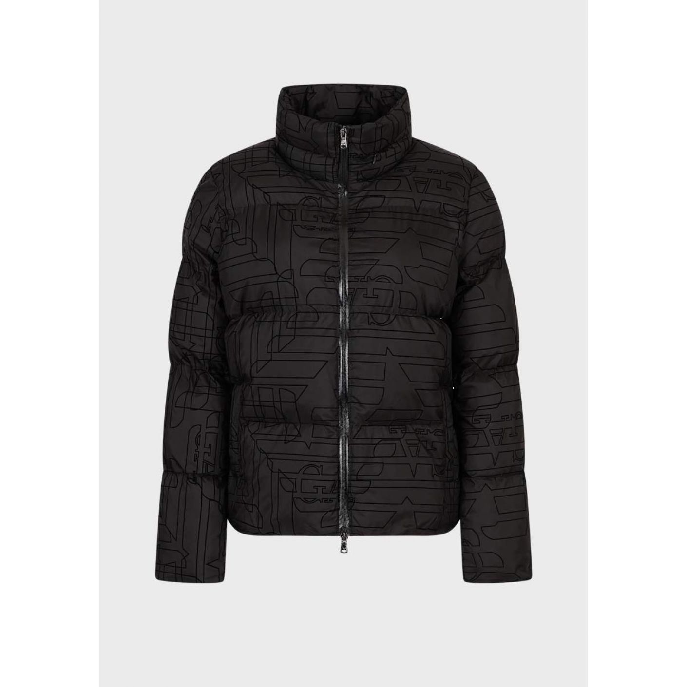 EA7 Winter Jackets with hood and all-over print Women