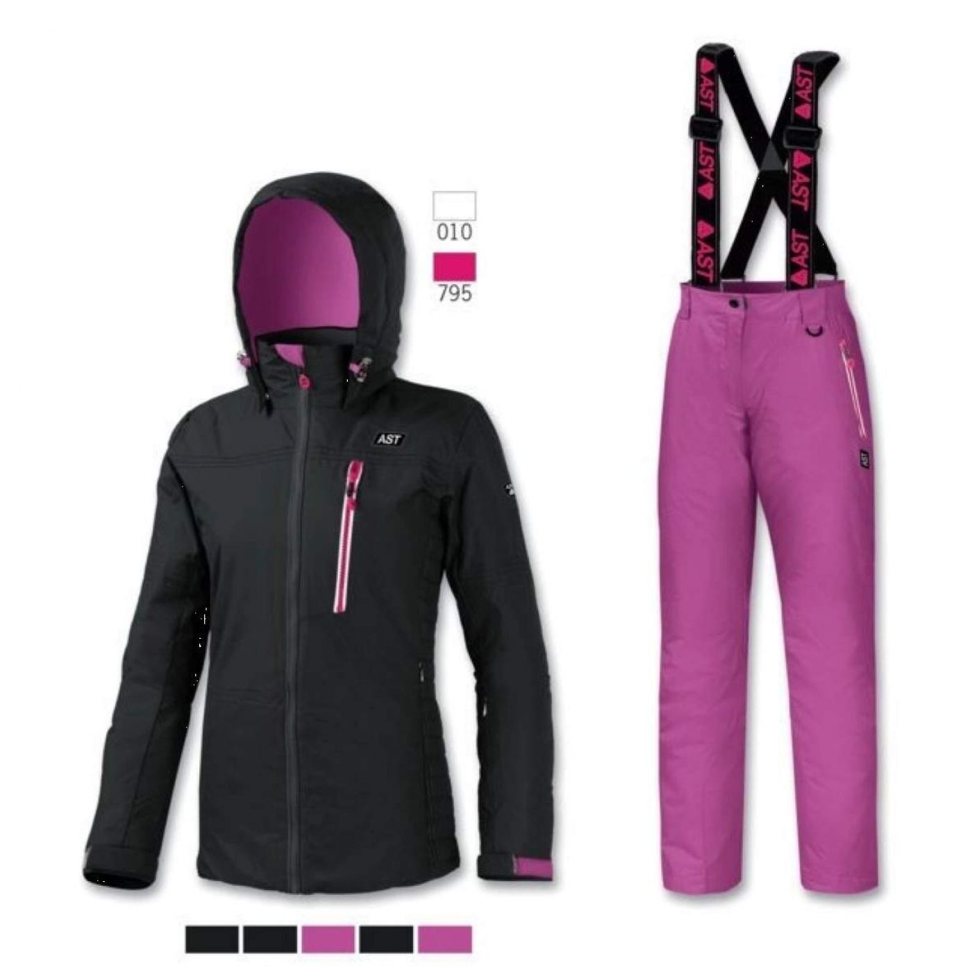 Astrolabio Women's Ski Suit Black-Pink