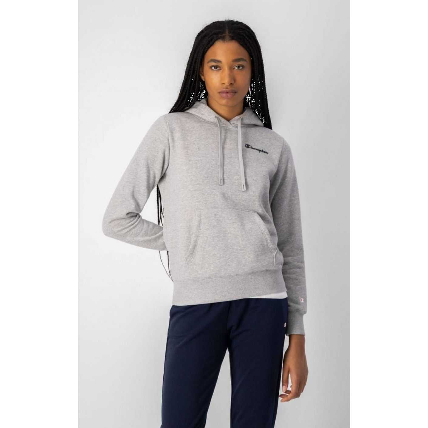 Champion hoodie women grey sale