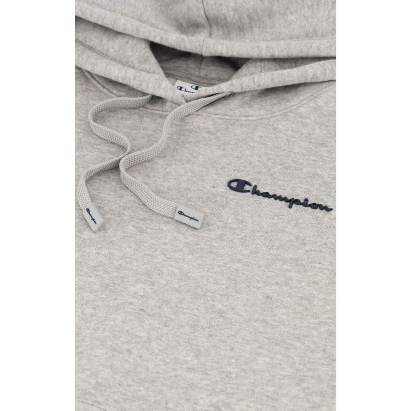 Champion Women's Small Logo Fleece Hoodie Grey