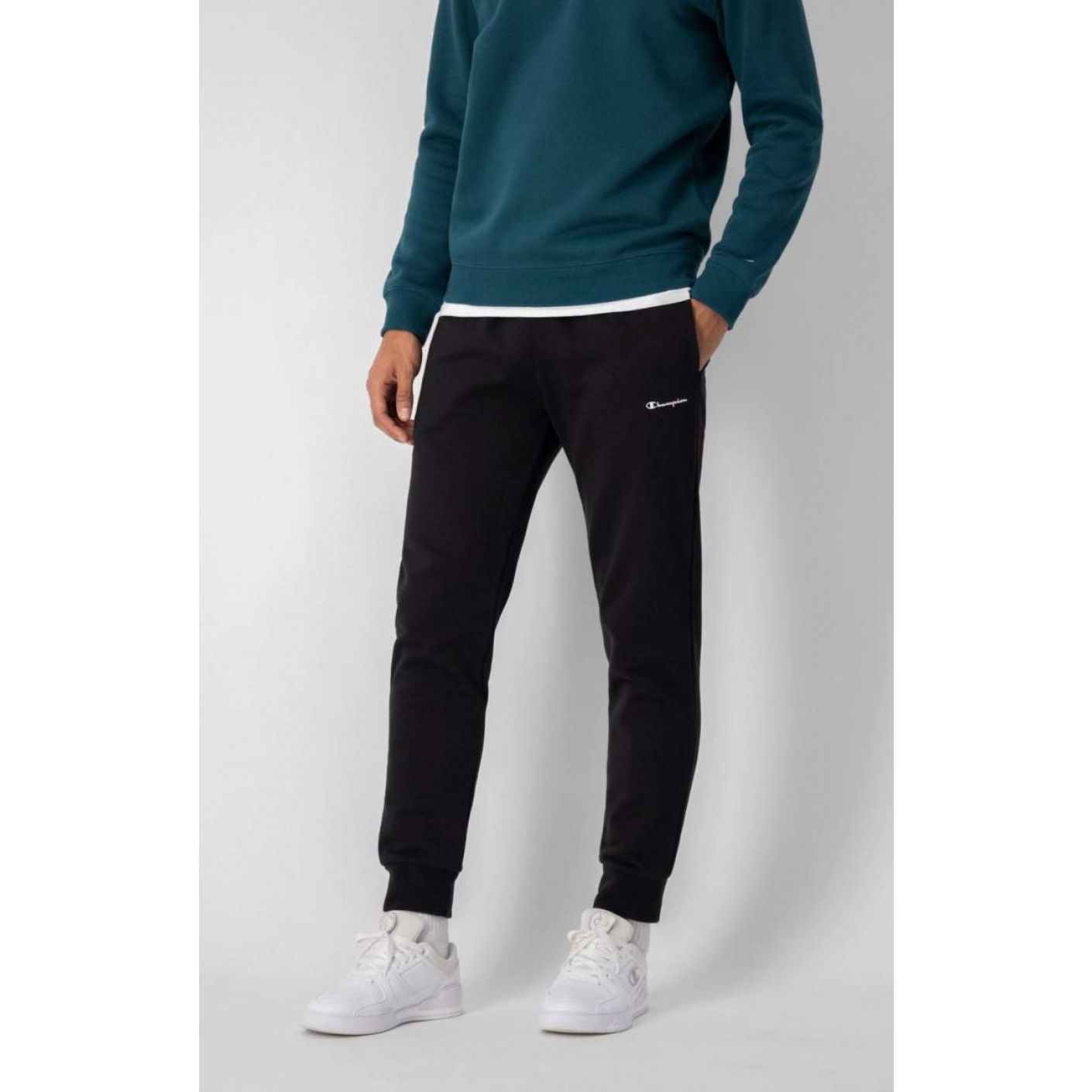 Champion Men's Black Sweatpants with Cuff