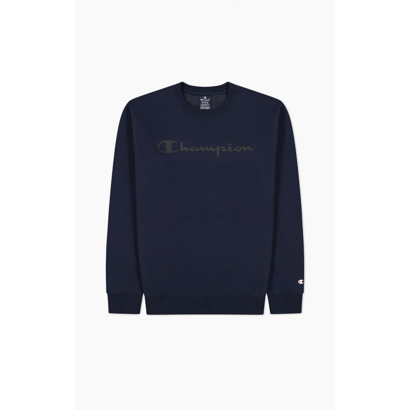 Champion Crew Sweatshirt with Printed Logo Total Blue