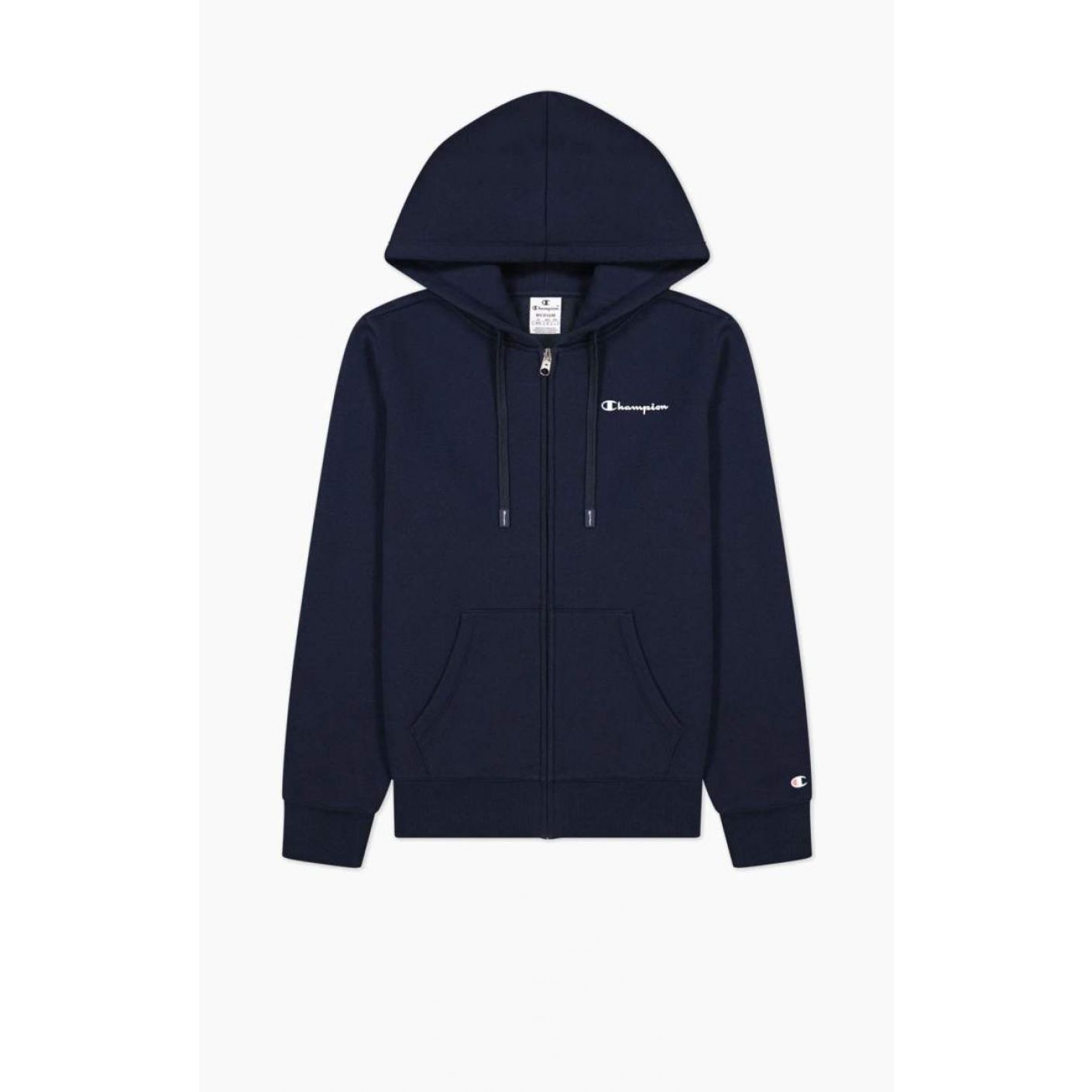 Champion Felpa con Cappuccio Full Zip Blu da Donna